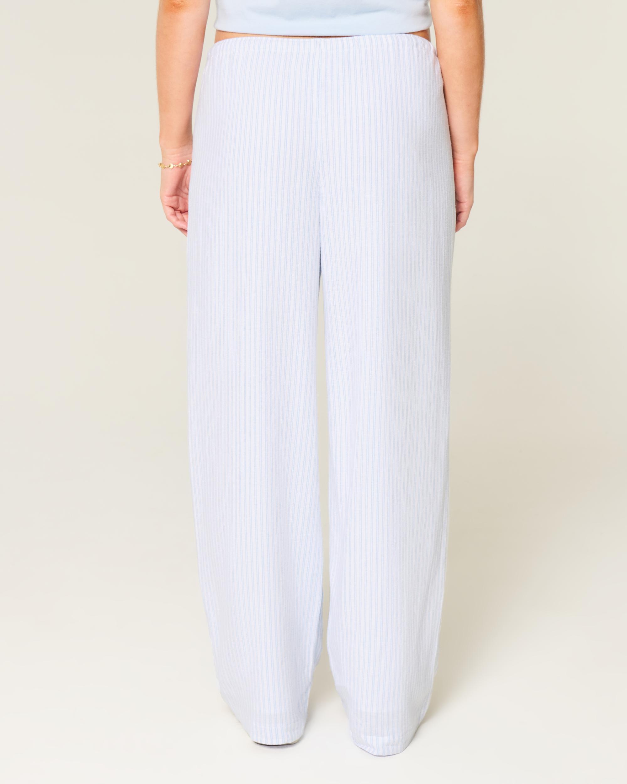 Linen-Blend Baggy Pull-On Pants Product Image