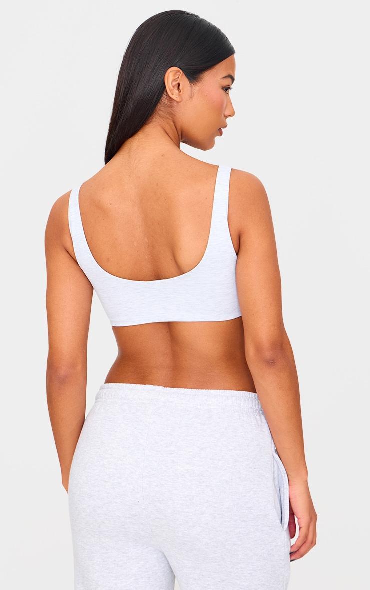 Ash Grey Sculpt Double Layer Padded Sports Bra Product Image