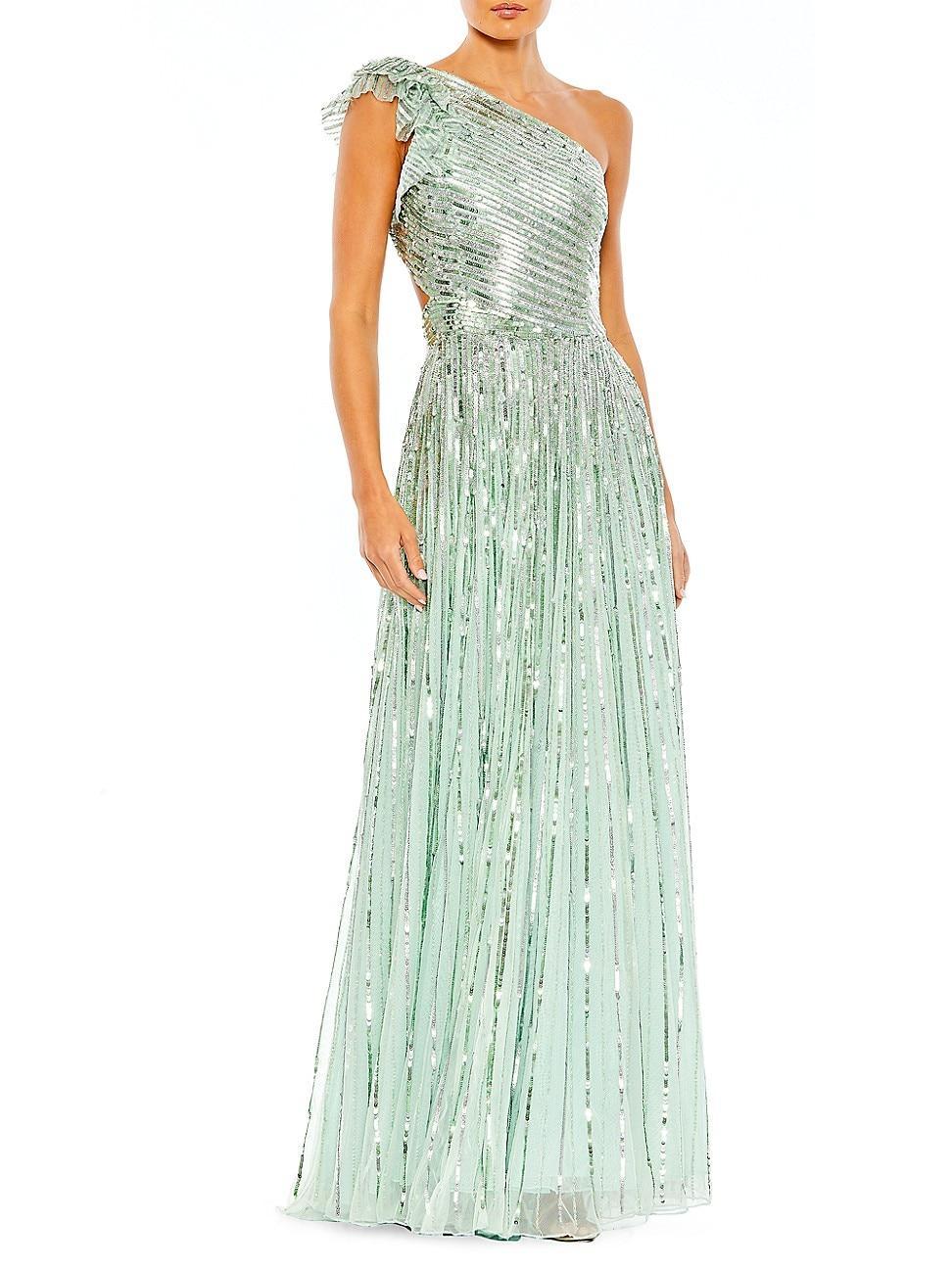 Womens Sequin A-Line Gown Product Image