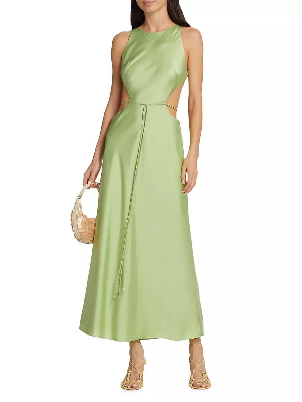 Lune Cut-Out Satin Maxi Dress Product Image