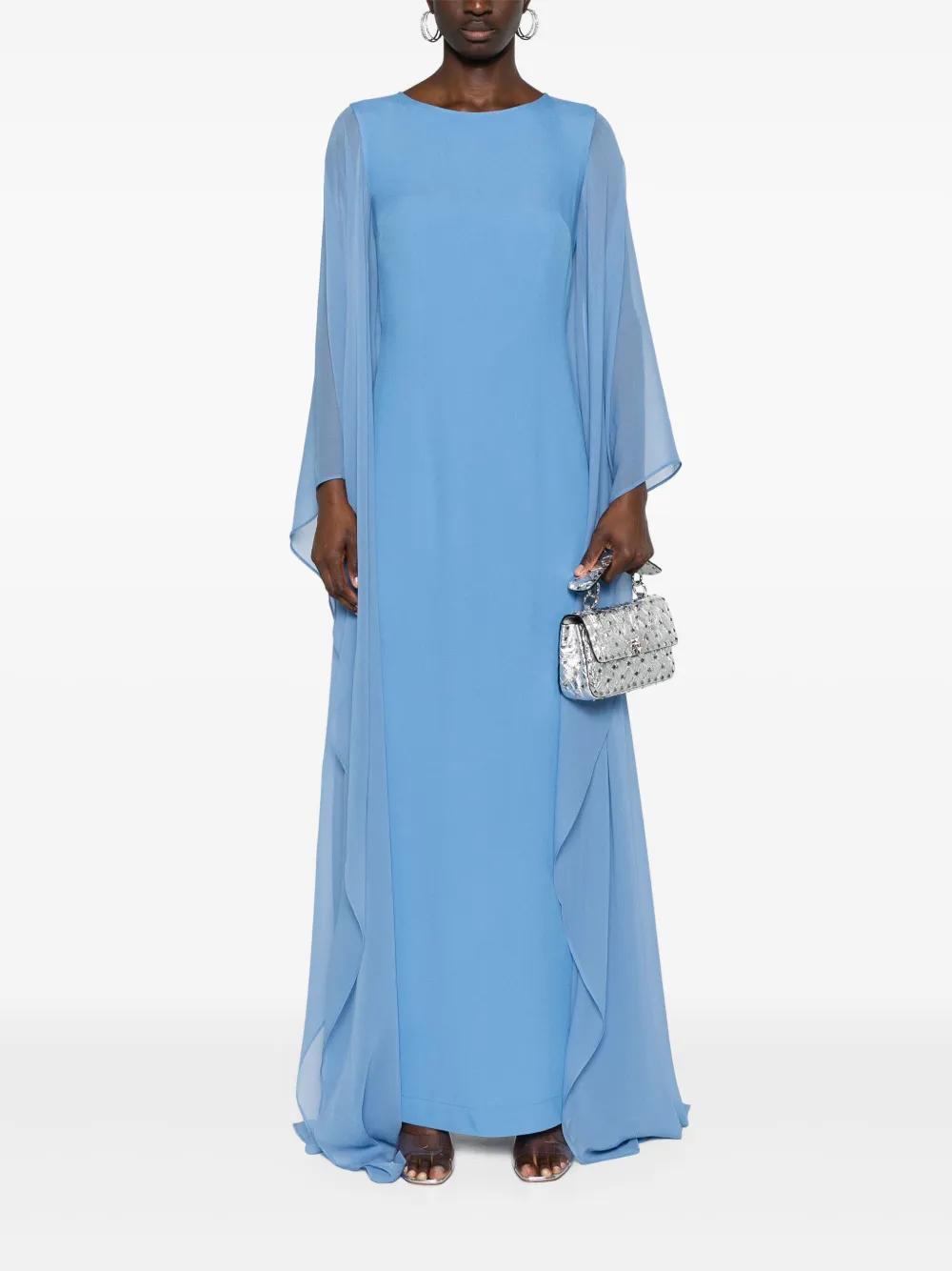 Adriatica sheer-sleeve gown  Product Image