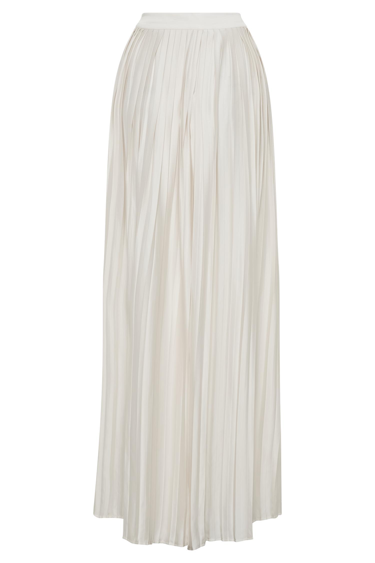 Kennedy Plisse Wide Leg Pants - Ivory Product Image