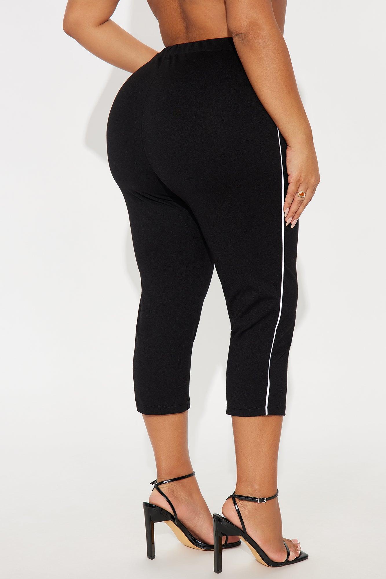 Shoot Your Shot Ponte Capri Legging - Black/White Product Image