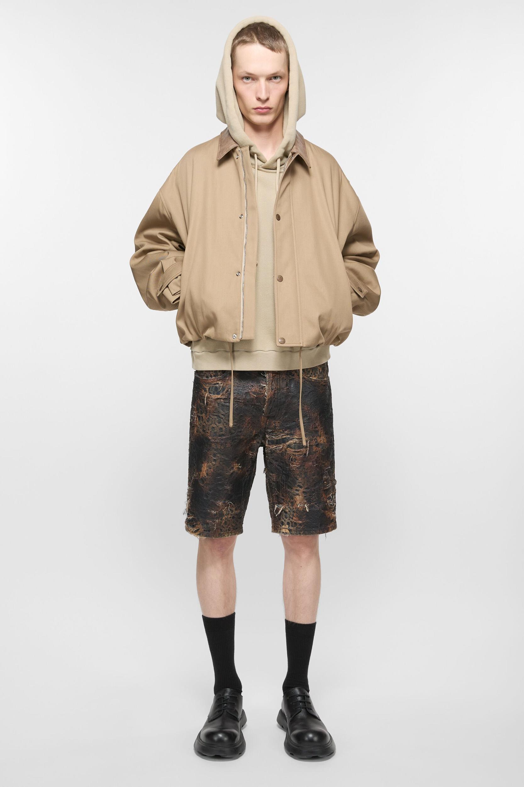 Denim monogram shorts - loose fit Product Image
