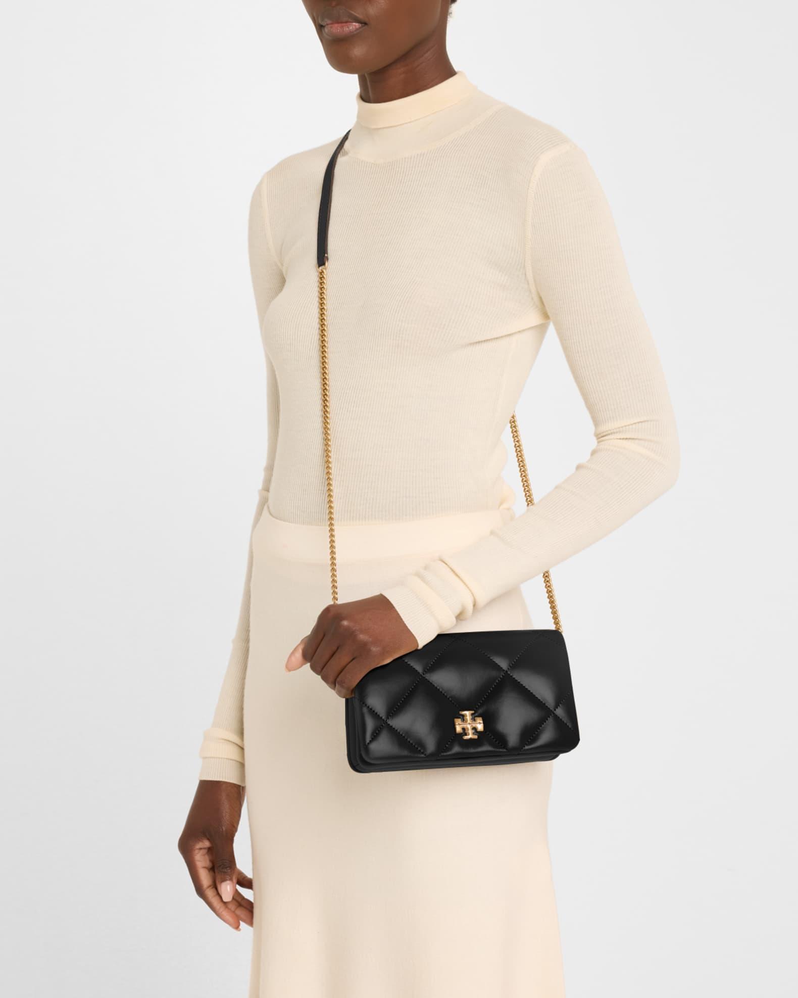 Kira Diamond Quilted Leather Wallet on Chain Product Image