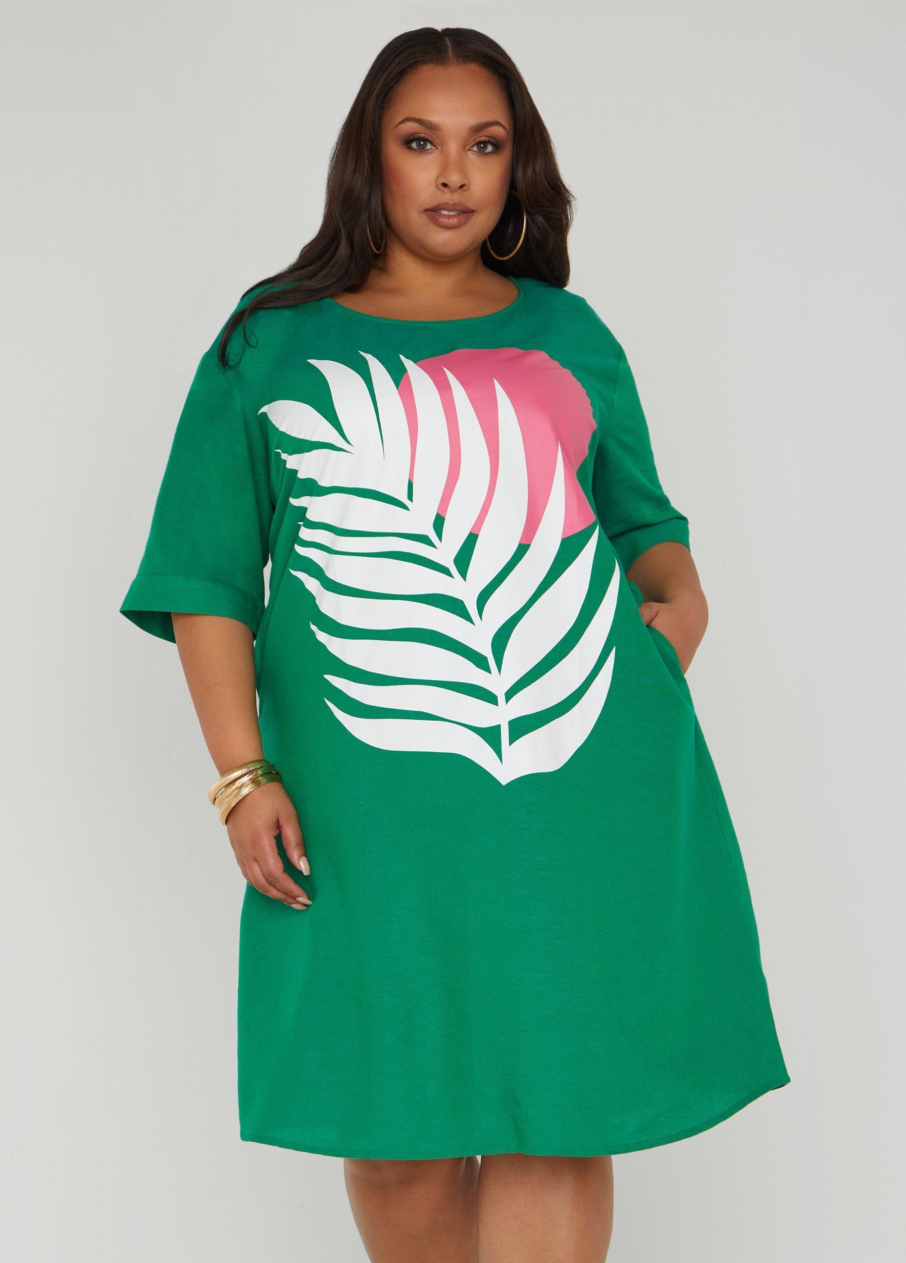 Palm Print Dress Product Image