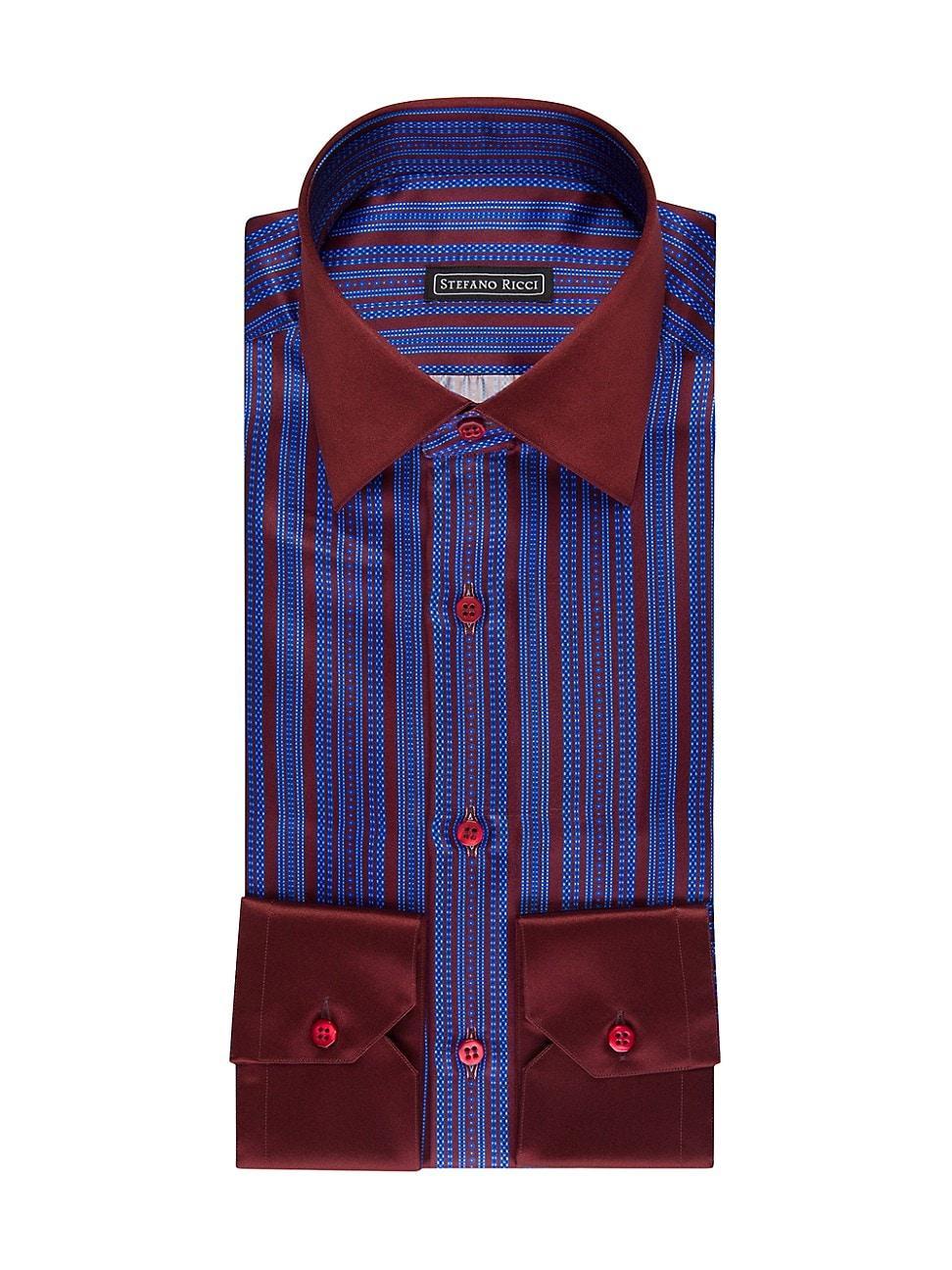 Mens Handmade Silk Dress Shirt Product Image