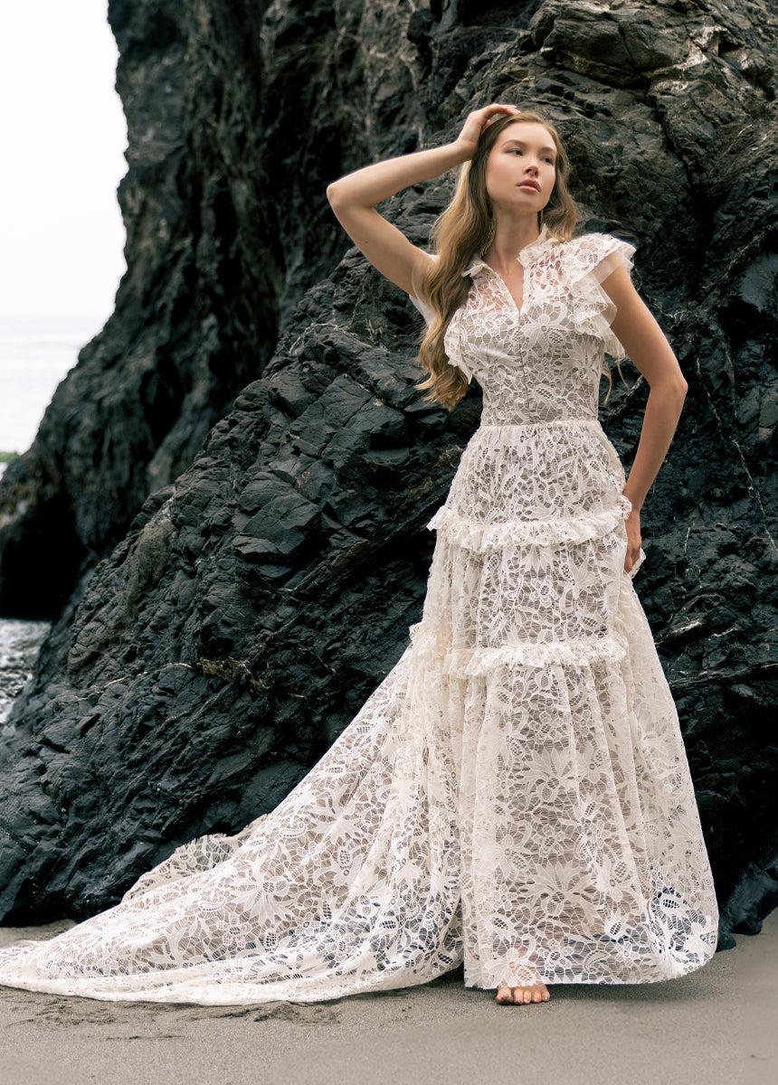 Allegra Impact Dress in Cream Female Product Image