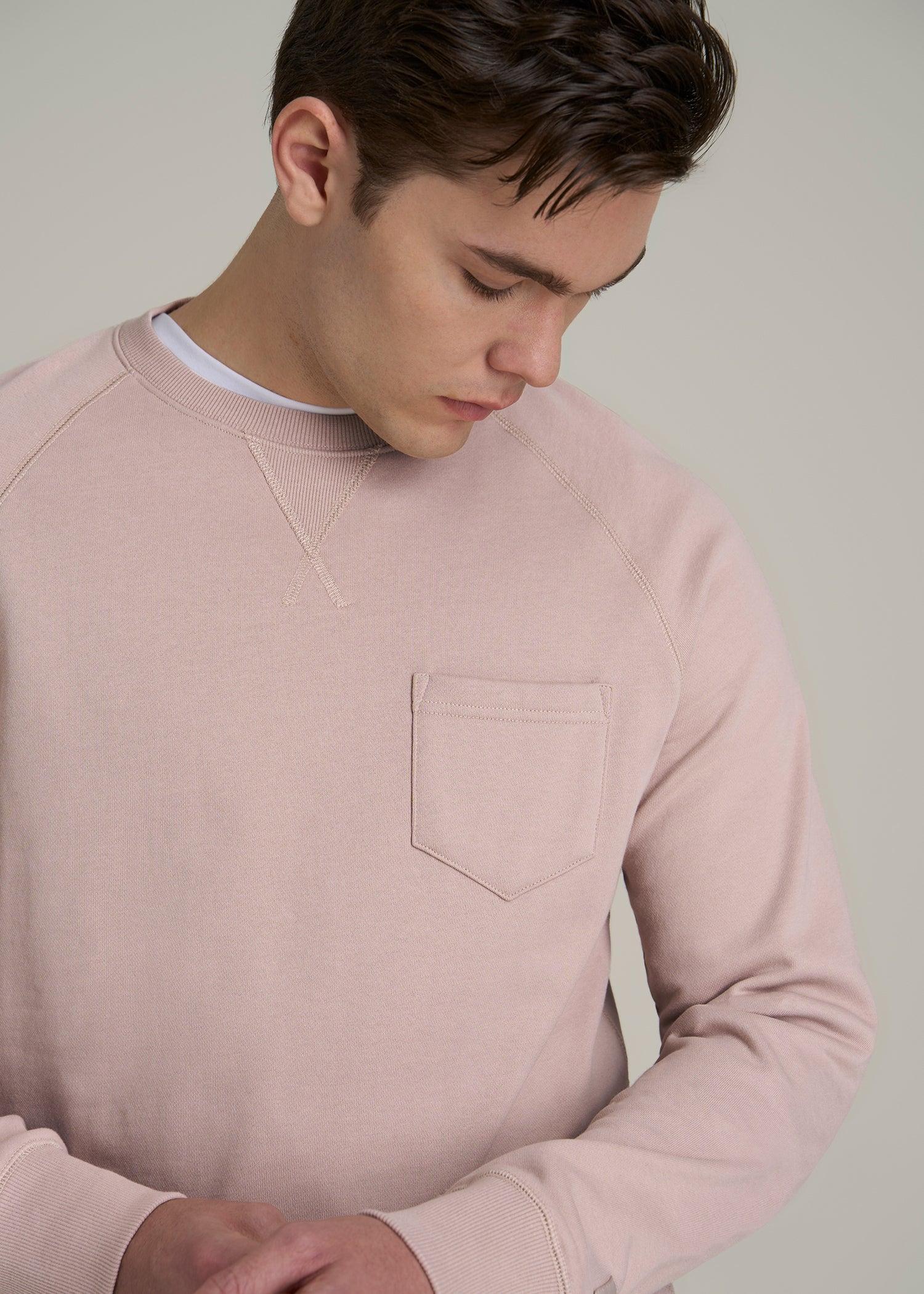 Wearever 2.0 French Terry Crewneck Sweatshirt for Tall Men in Desert Rose Product Image