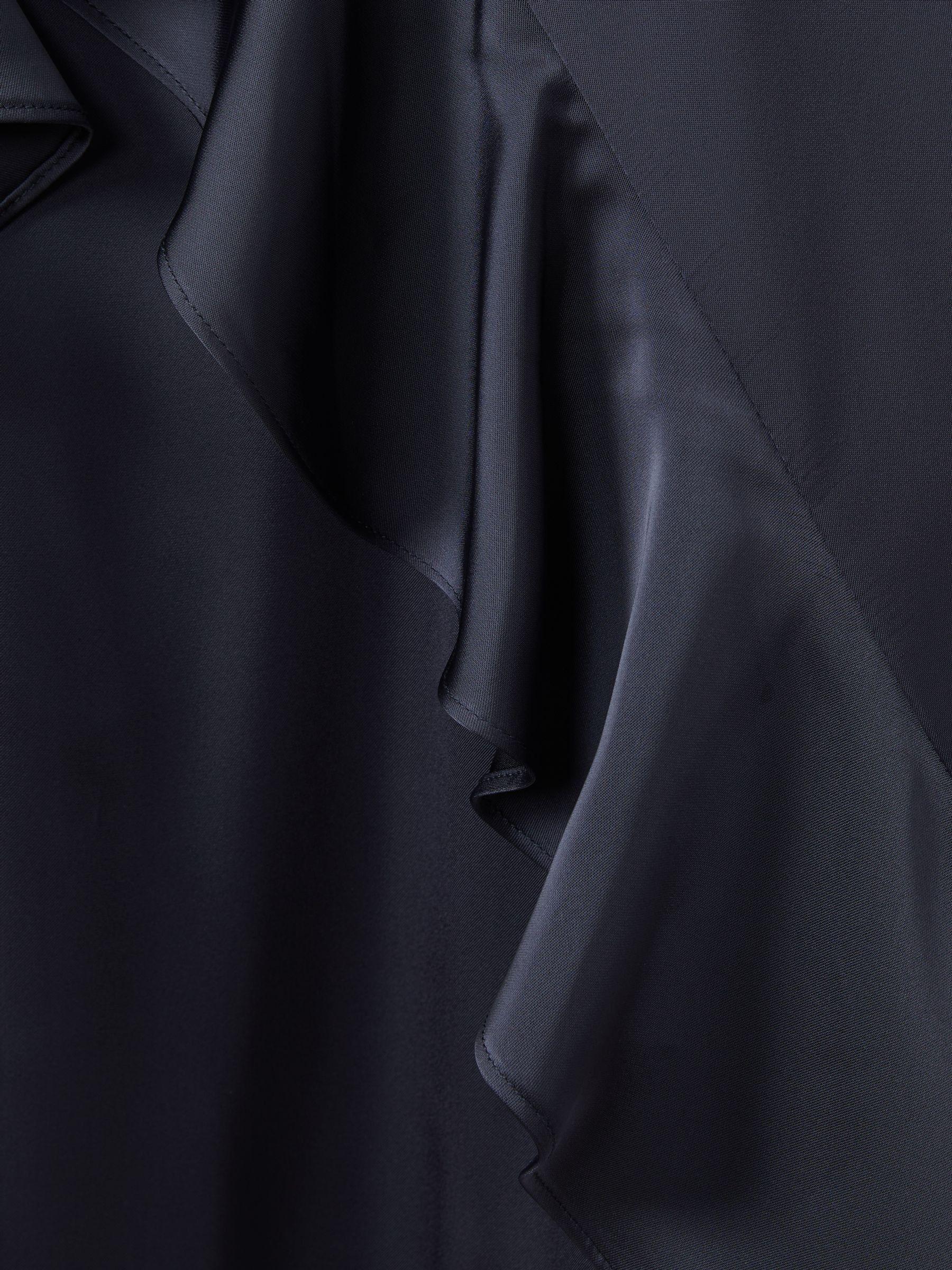 Amur Charmeuse Cowl Neck Maxi Dress in Dark Grey Product Image
