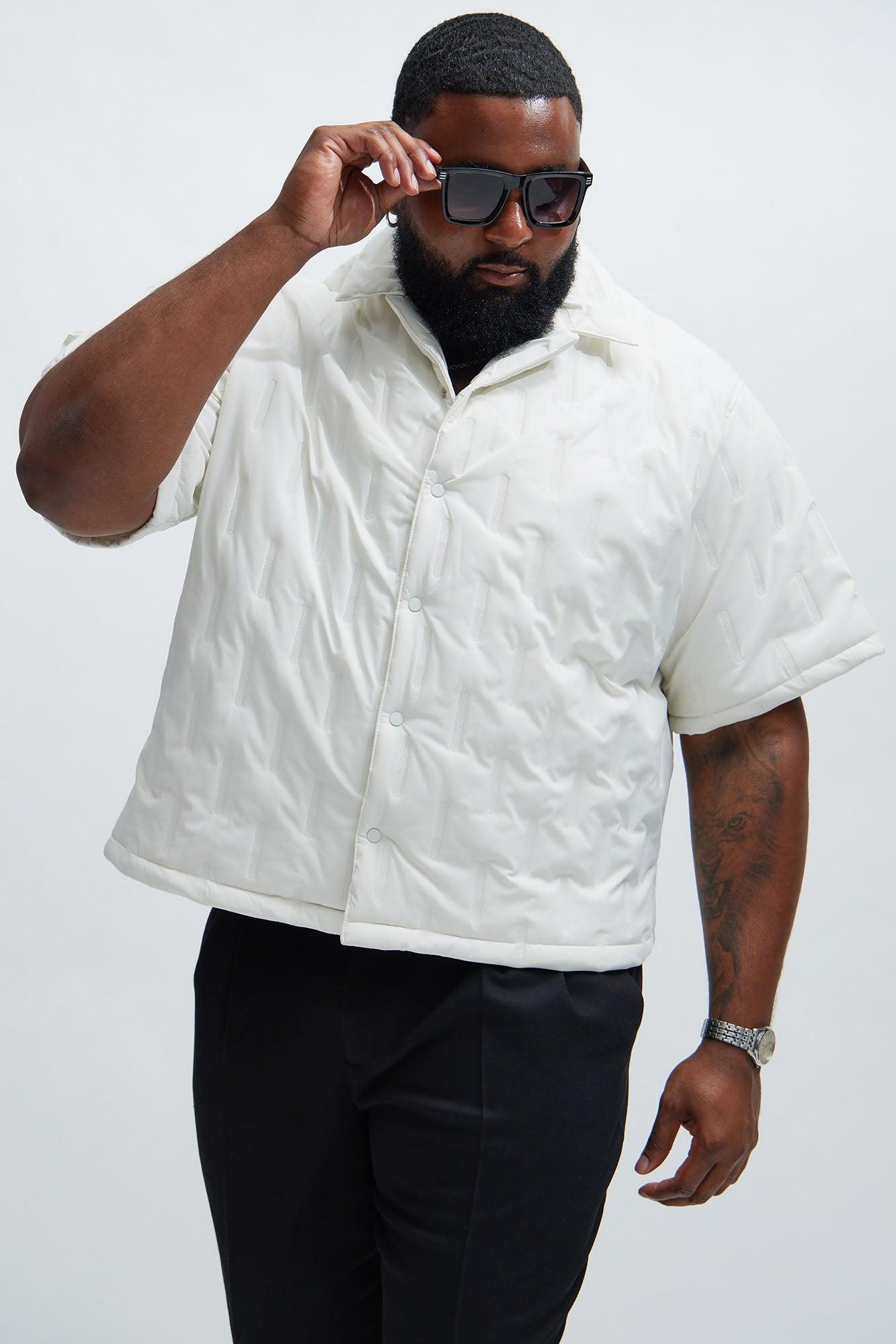 Kona Quilted Nylon Shirt - White Product Image