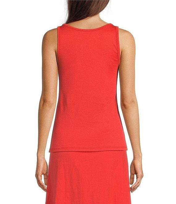 Eileen Fisher Stretch Rib Knit Scoop Neck Sleeveless Tank Product Image