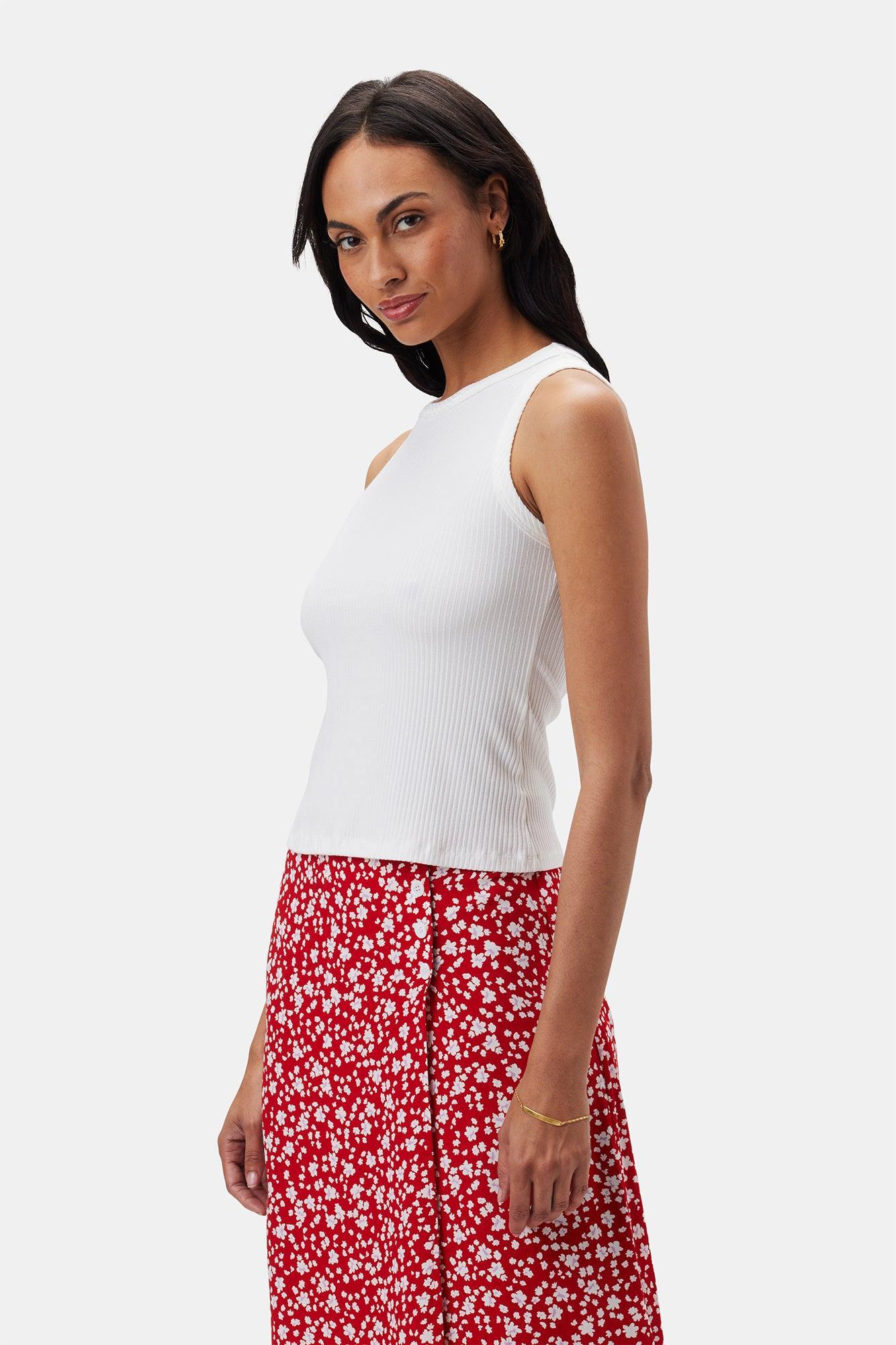Asmet Paris Rib Tank - White Product Image