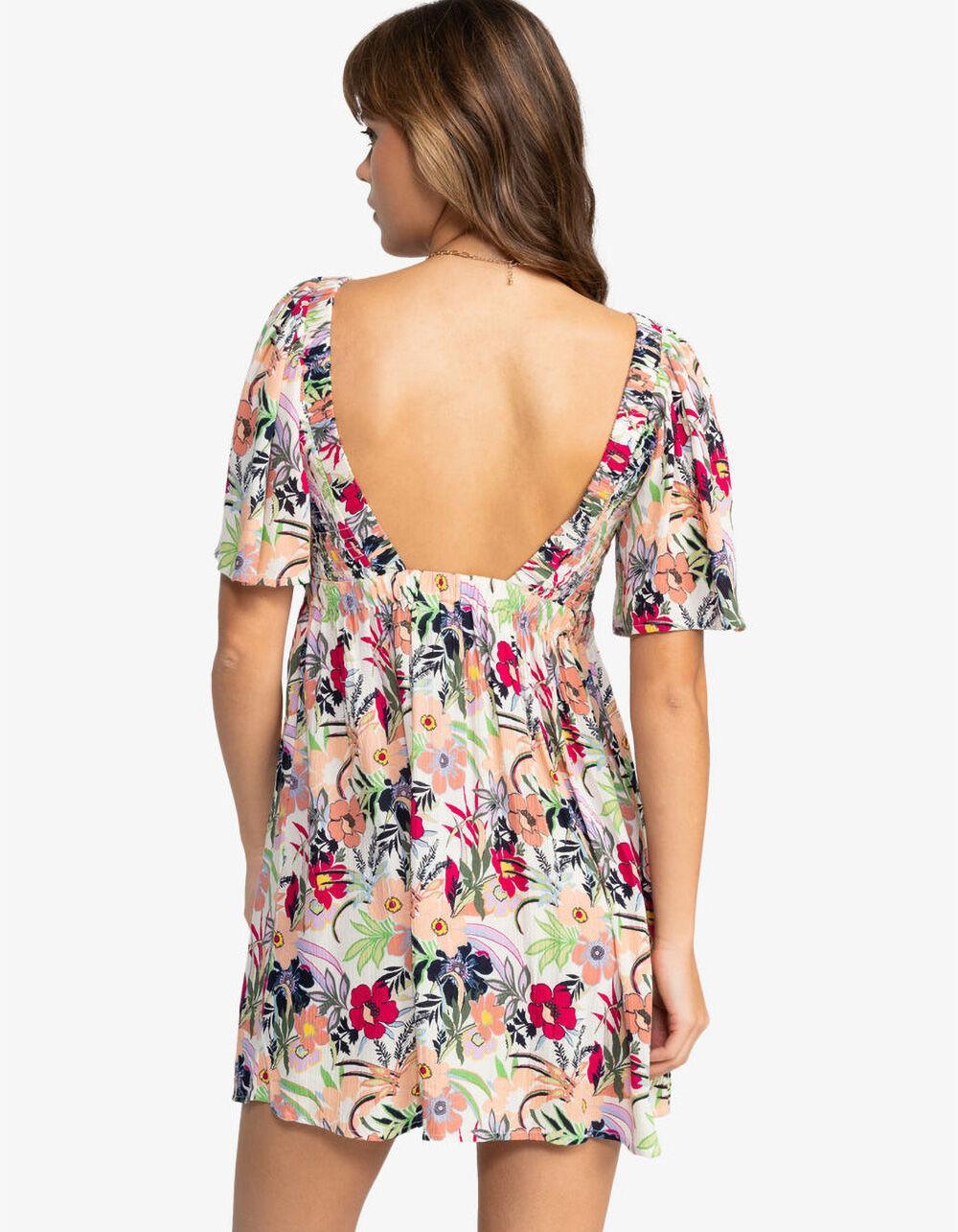 ROXY Golden Dawn Womens Smocked Dress - WHITE COMBO Product Image