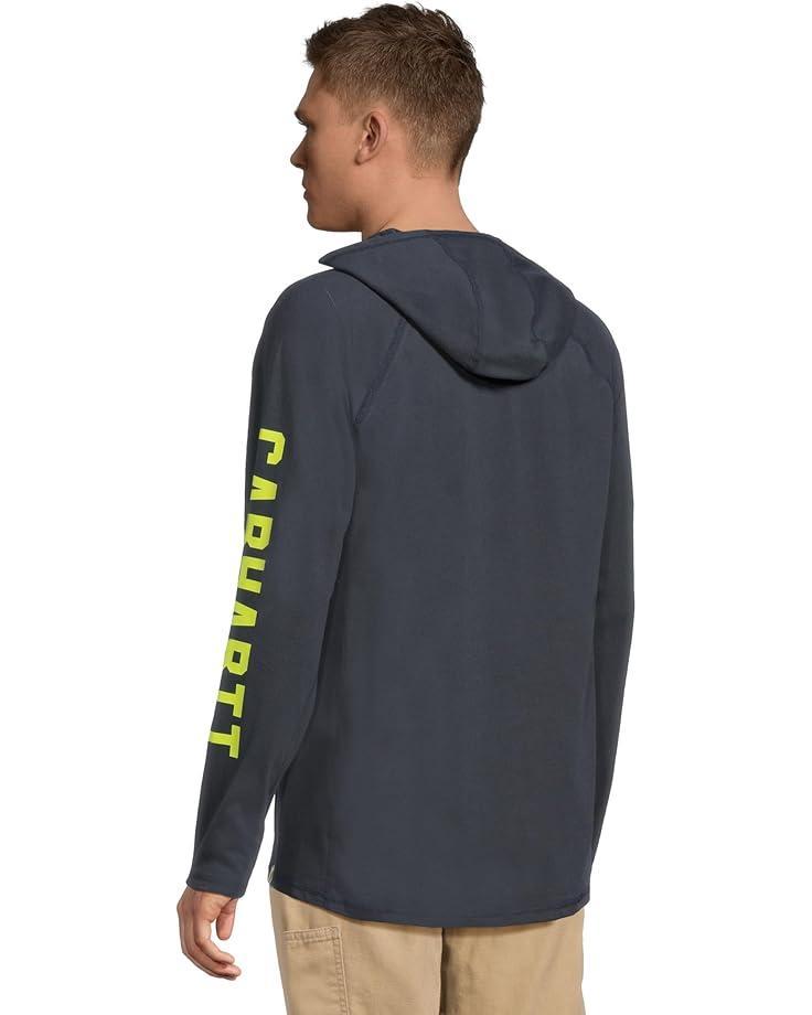 Men's Carhartt Force Relaxed Fit Midweight Long Sleeve Logo Graphic Hooded T-Shirt Product Image