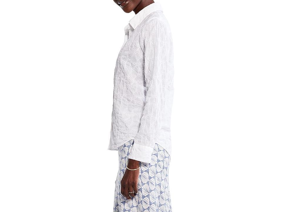 NIC+ZOE Embroidered Sky Shirt (Paper ) Women's Clothing Product Image