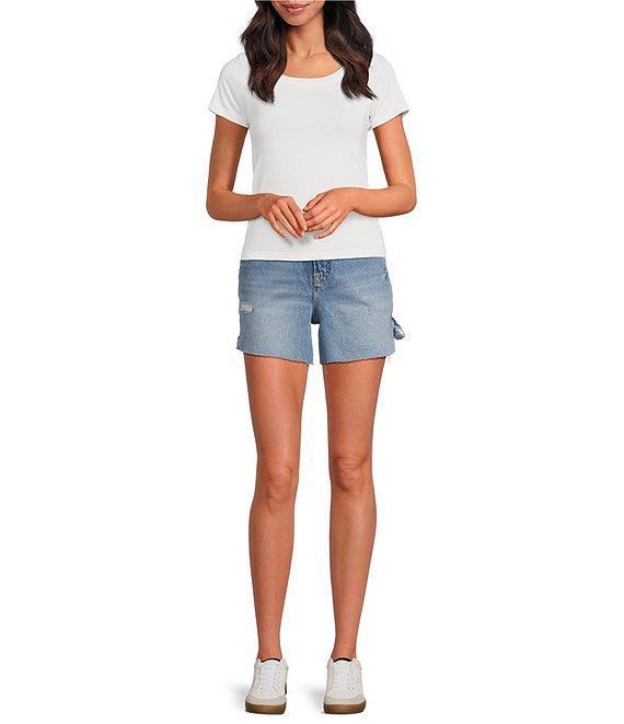 Good American Good 90s Mid Rise Carpenter Long Shorts Product Image