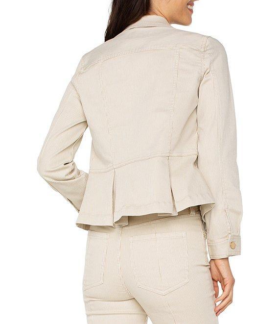 Liverpool Los Angeles Stretch Twill Peplum Point Collar Long Sleeve Jacket Product Image