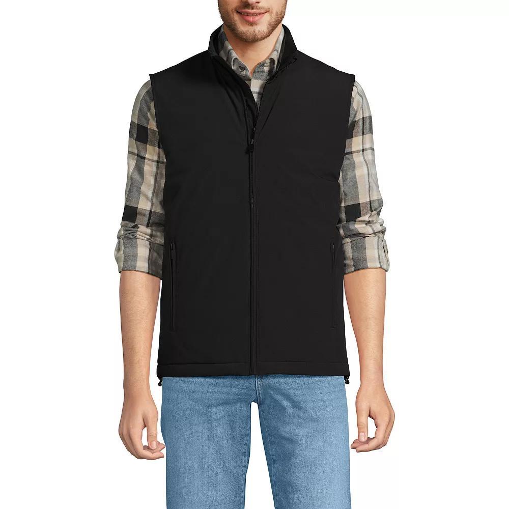 Men's Lands' End Commuter Refined Non-Quilted Vest, Size: Large, Radiant Blue Product Image