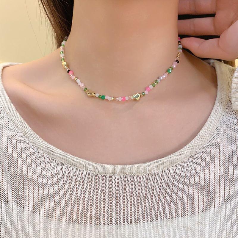 Heart Beaded Necklace Product Image