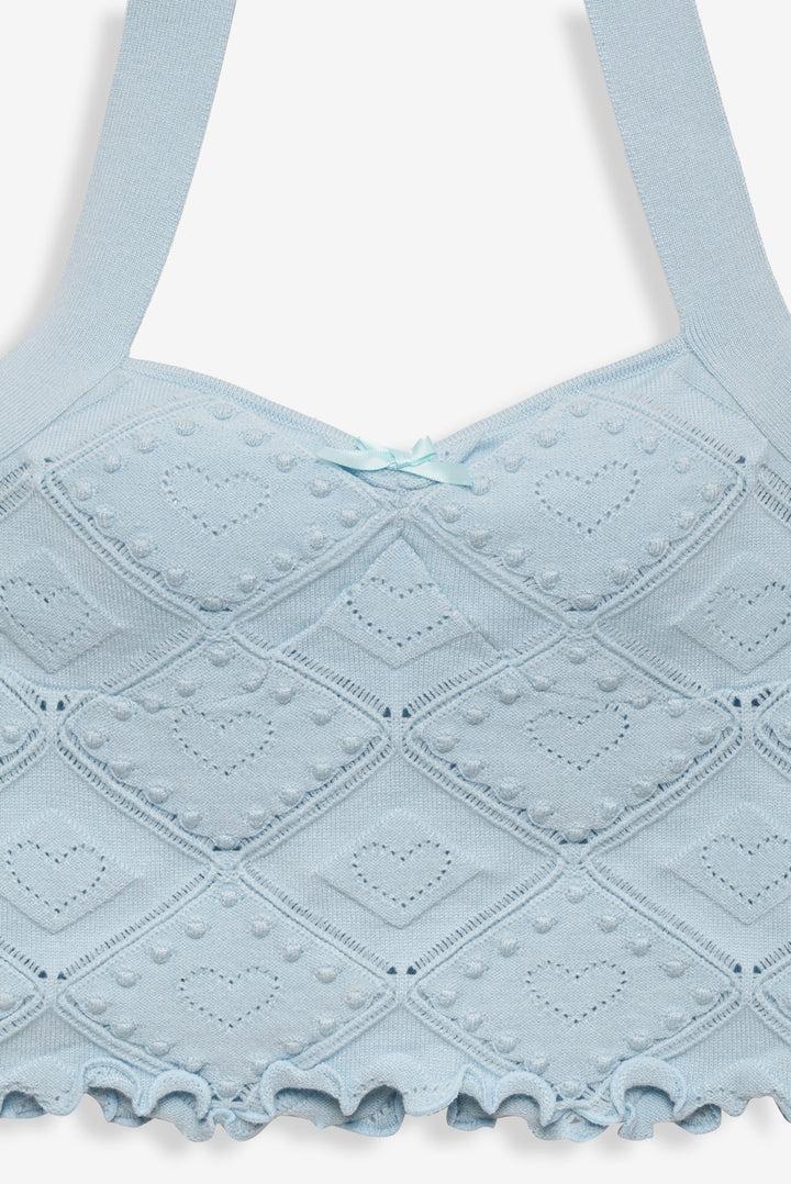 Coco Knit Tank — Blue Product Image