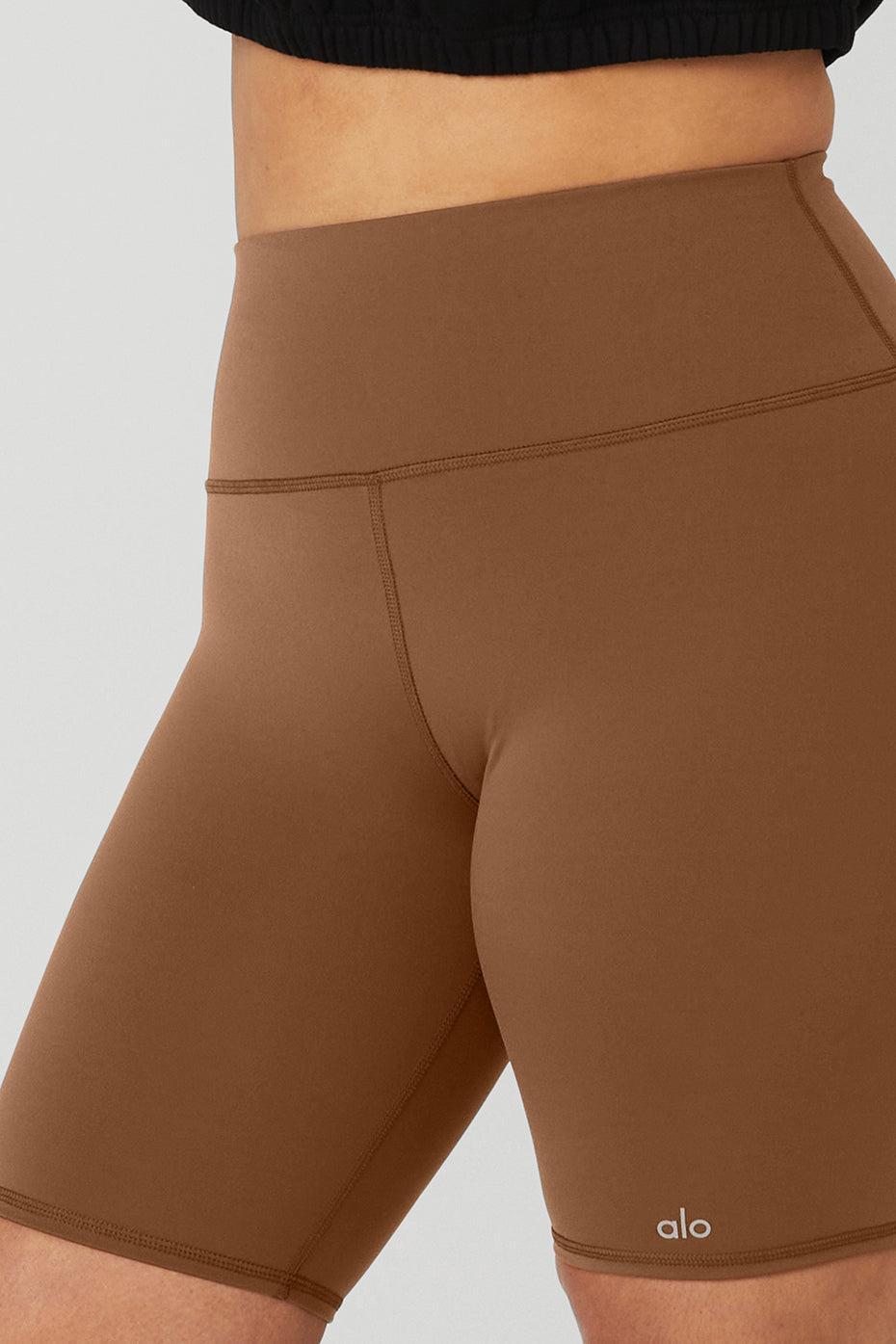 7" High-Waist Biker Short - Cinnamon Brown Product Image