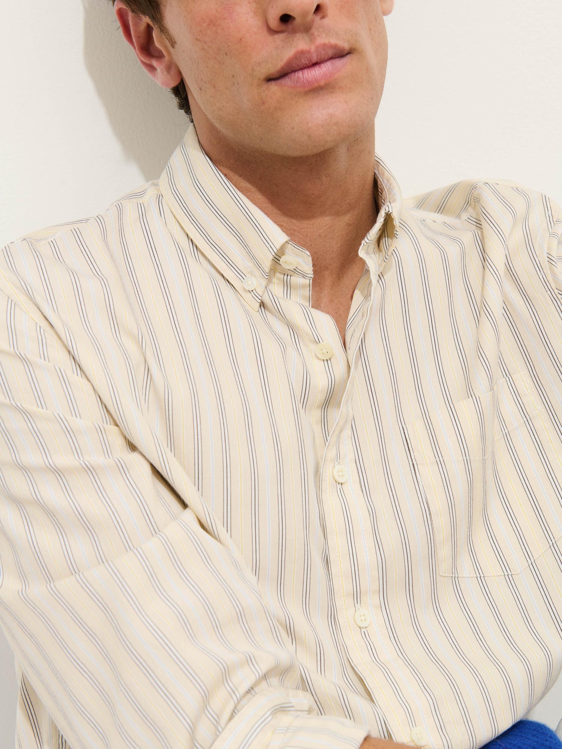 Mill Striped Shirt In Cotton Poplin Product Image