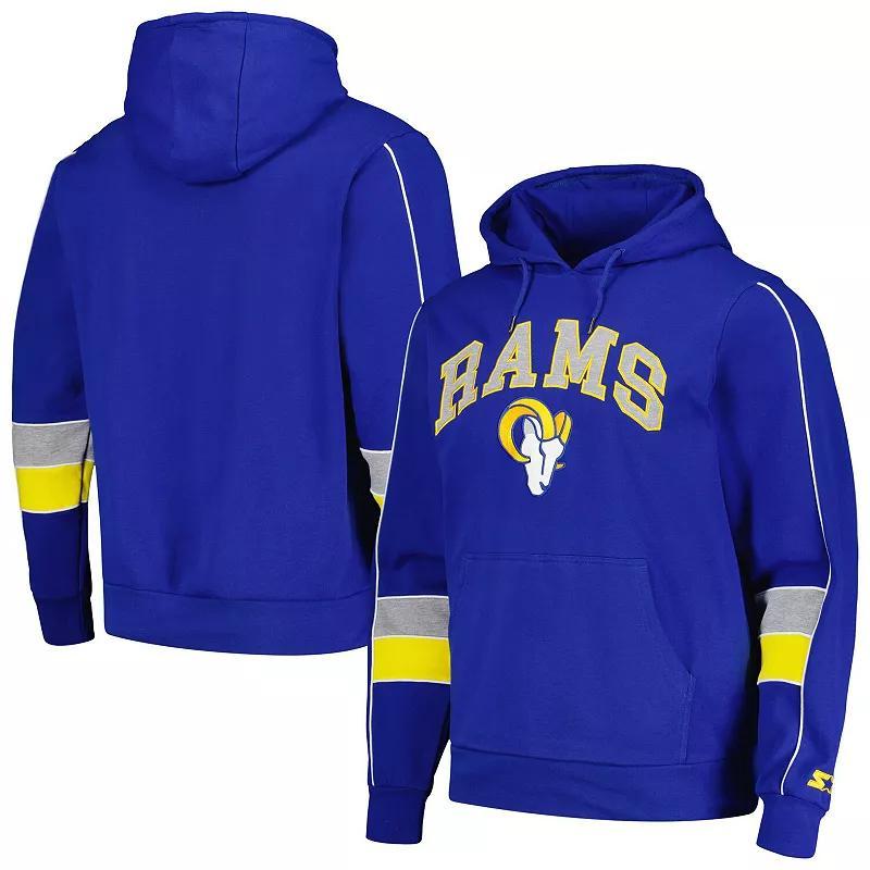 Men's Starter Navy Chicago Bears Captain Pullover Hoodie, Size: Small, Blue Product Image