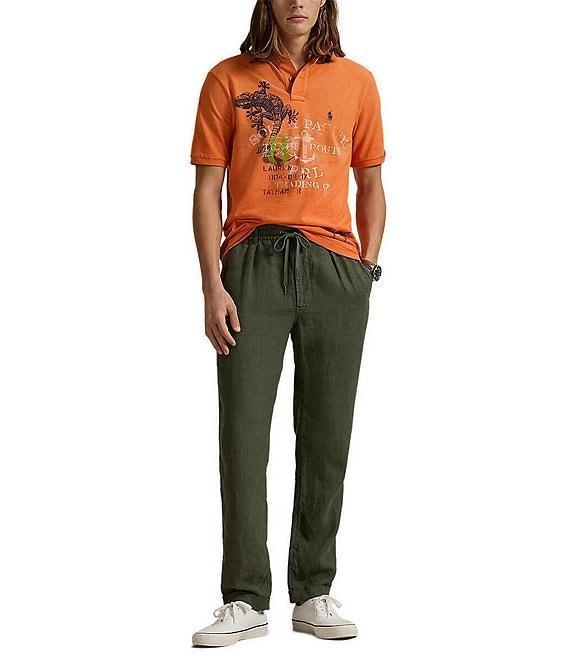 Polo Ralph Lauren Classic Fit Mesh Graphic Short Sleeve Polo Shirt Product Image