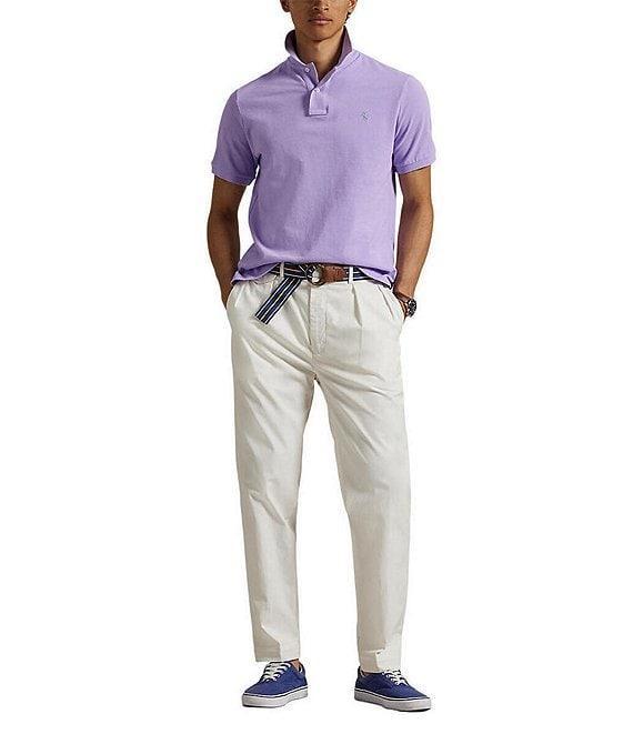 Polo Ralph Lauren Custom Slim Fit Solid Mesh Polo Shirt Product Image