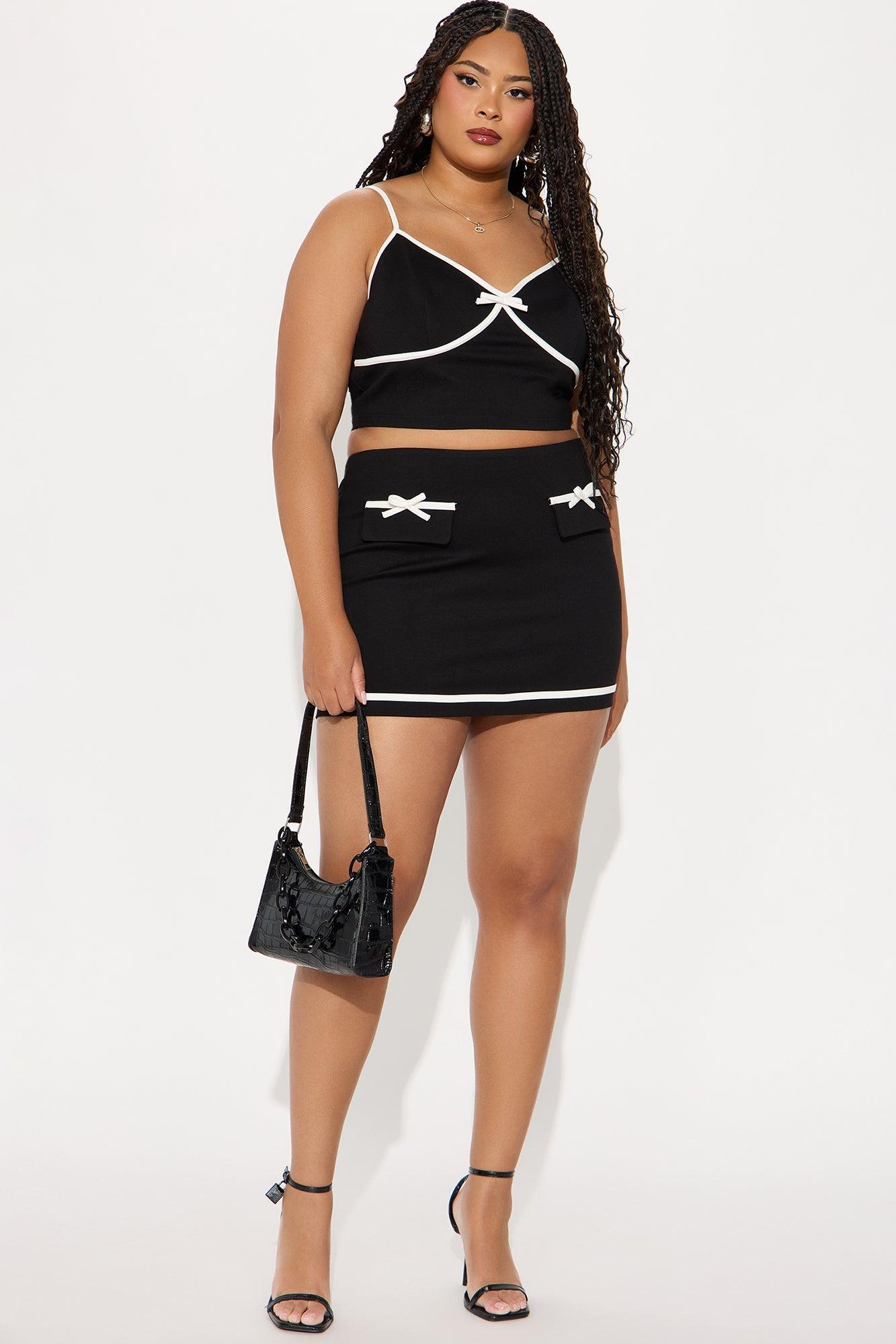 Minimalist Muse Mini Skirt Set - Black Product Image