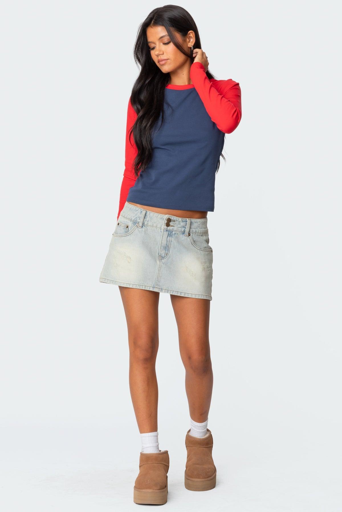 Tommi Raglan Long Sleeve T Shirt Product Image