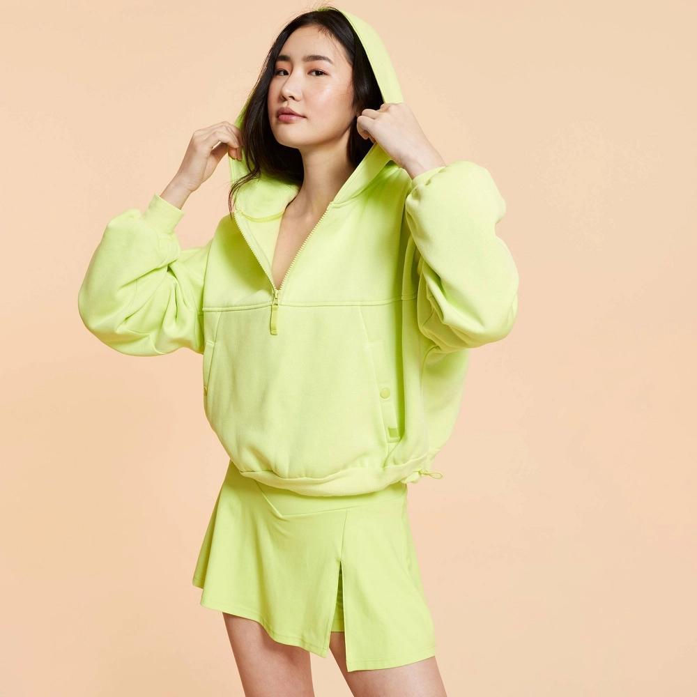 Blogilates Women's Marshmallow Half Zip Hooded Sweatshirt Product Image