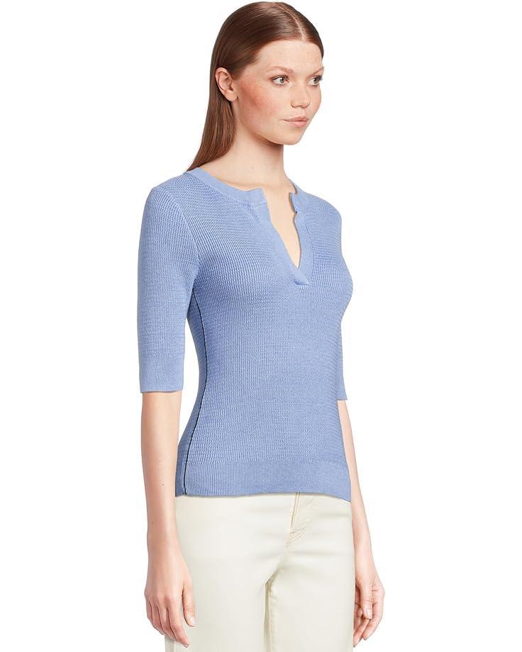 Short Sleeve V-neck Sweater Product Image