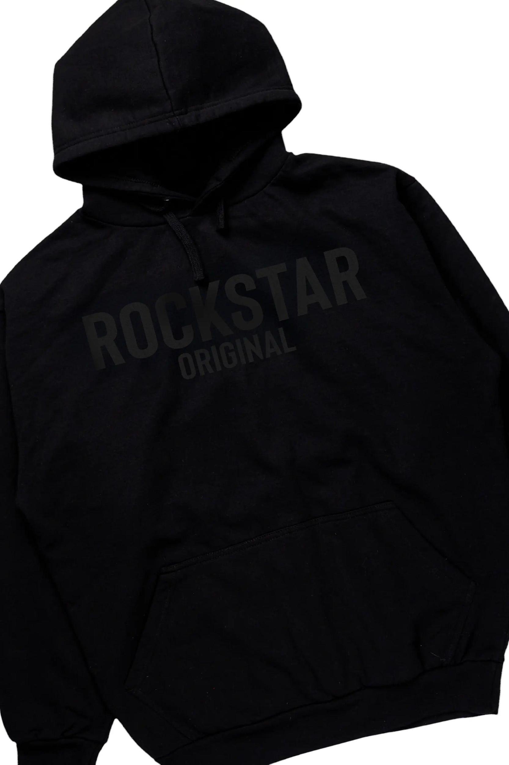 Sana Black Hoodie/Baggy Fit PU Jean Bundle Male Product Image