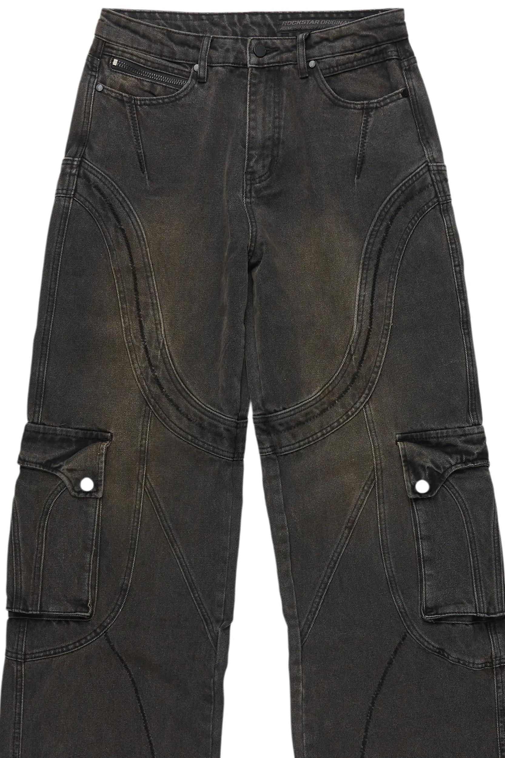 Denmot Dark Grey Baggy Fit Jean Male Product Image