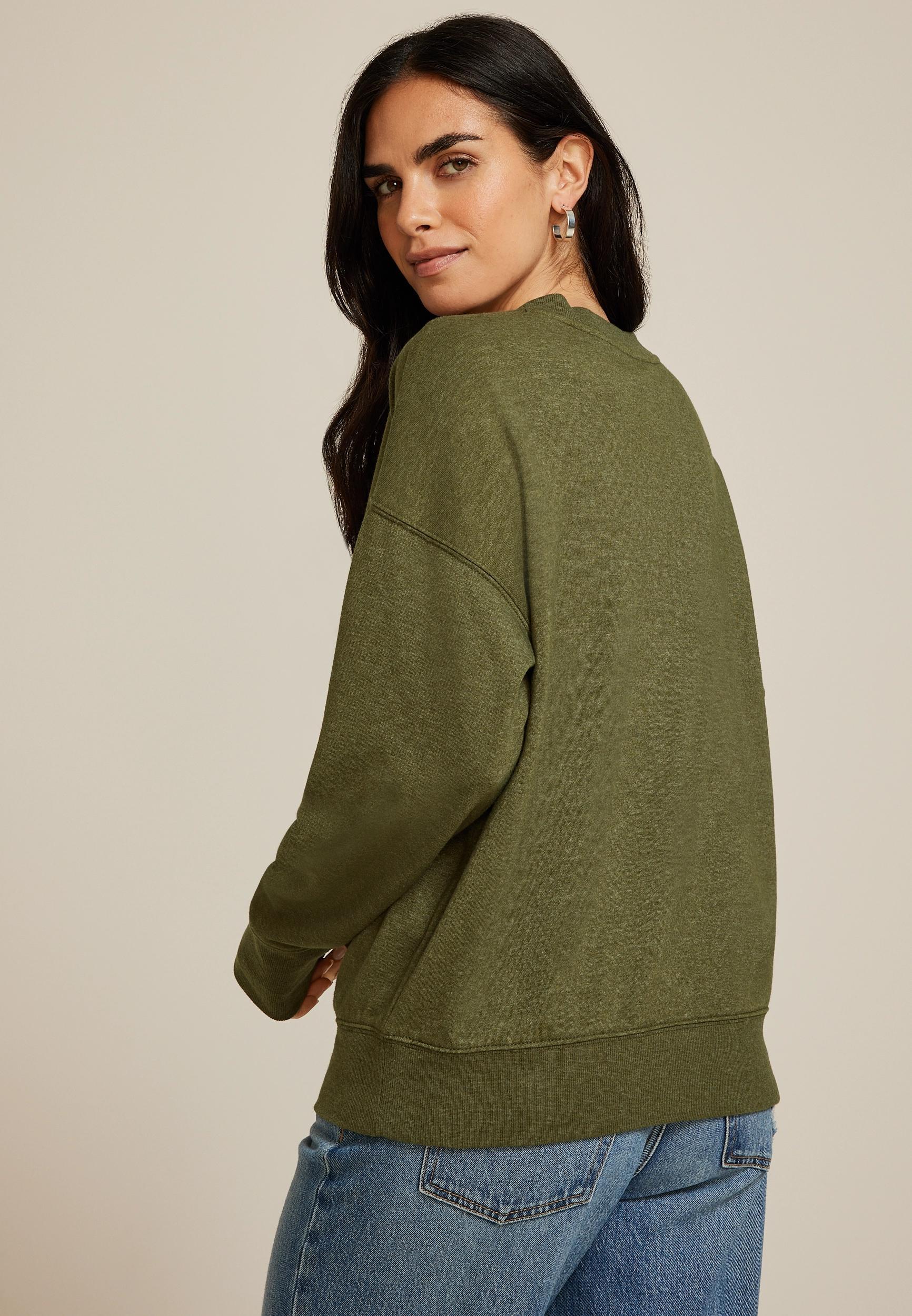 Embroidered Floral Sweatshirt Product Image