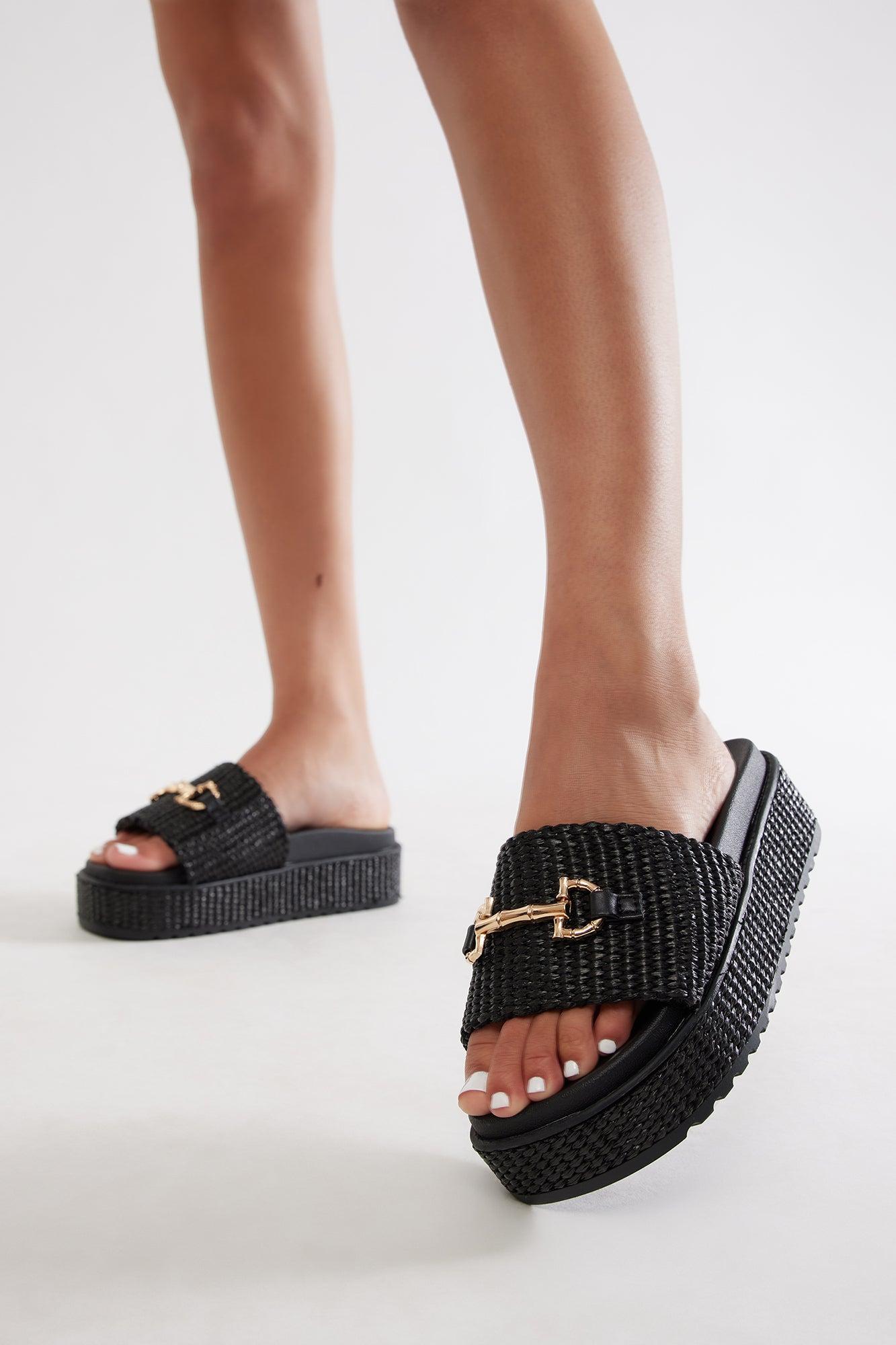 Chillin In Kauai Sandals - Black Product Image