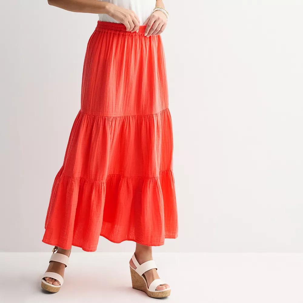 Women's Sonoma Goods For Life® Double Weave Maxi Skirt, Size: Small, Desire Product Image