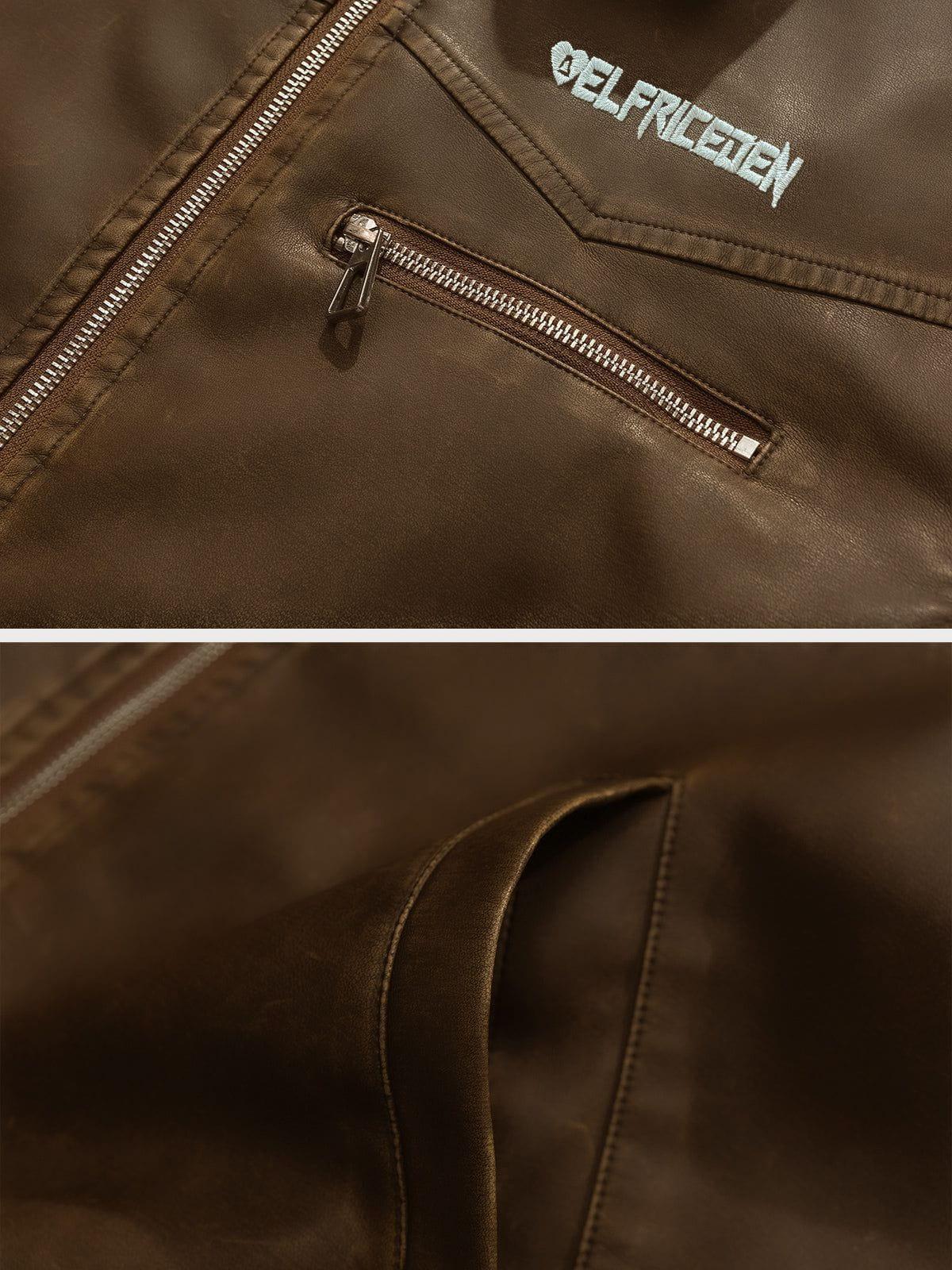 Aelfric Eden Washed Faux Leather Jacket Product Image
