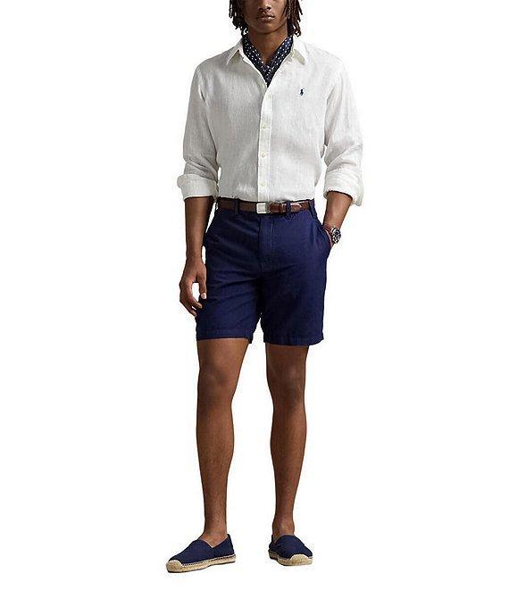 Polo Ralph Lauren Piece Dye Linen Long Sleeve Woven Shirt Product Image