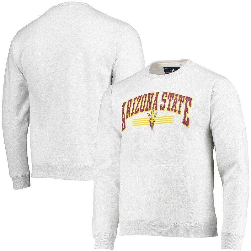 Men's League Collegiate Wear Heathered Gray Arizona State Sun Devils Upperclassman Pocket Pullover Sweatshirt, Size: XL, Grey Product Image