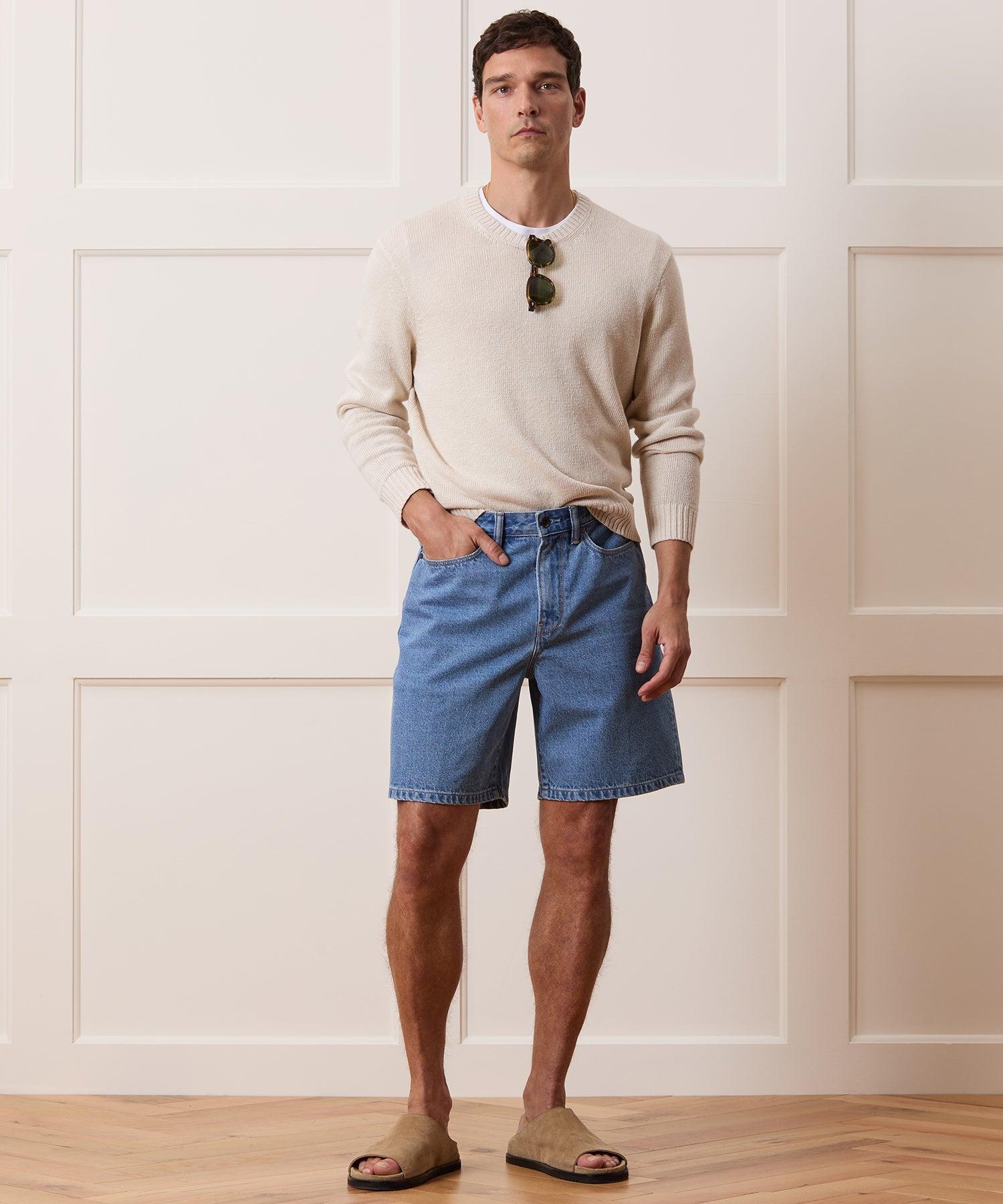 Linen Crewneck Sweater Product Image