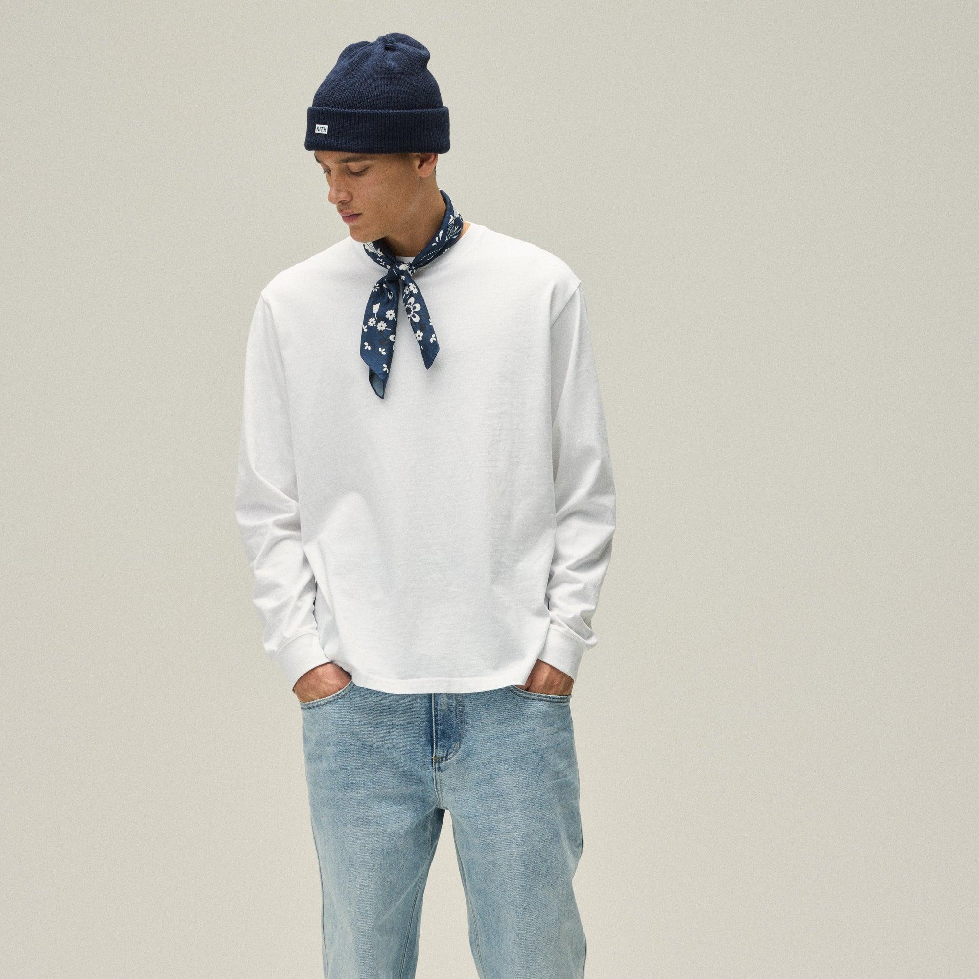 Kith Long Sleeve Vintage Tee - White Male Product Image