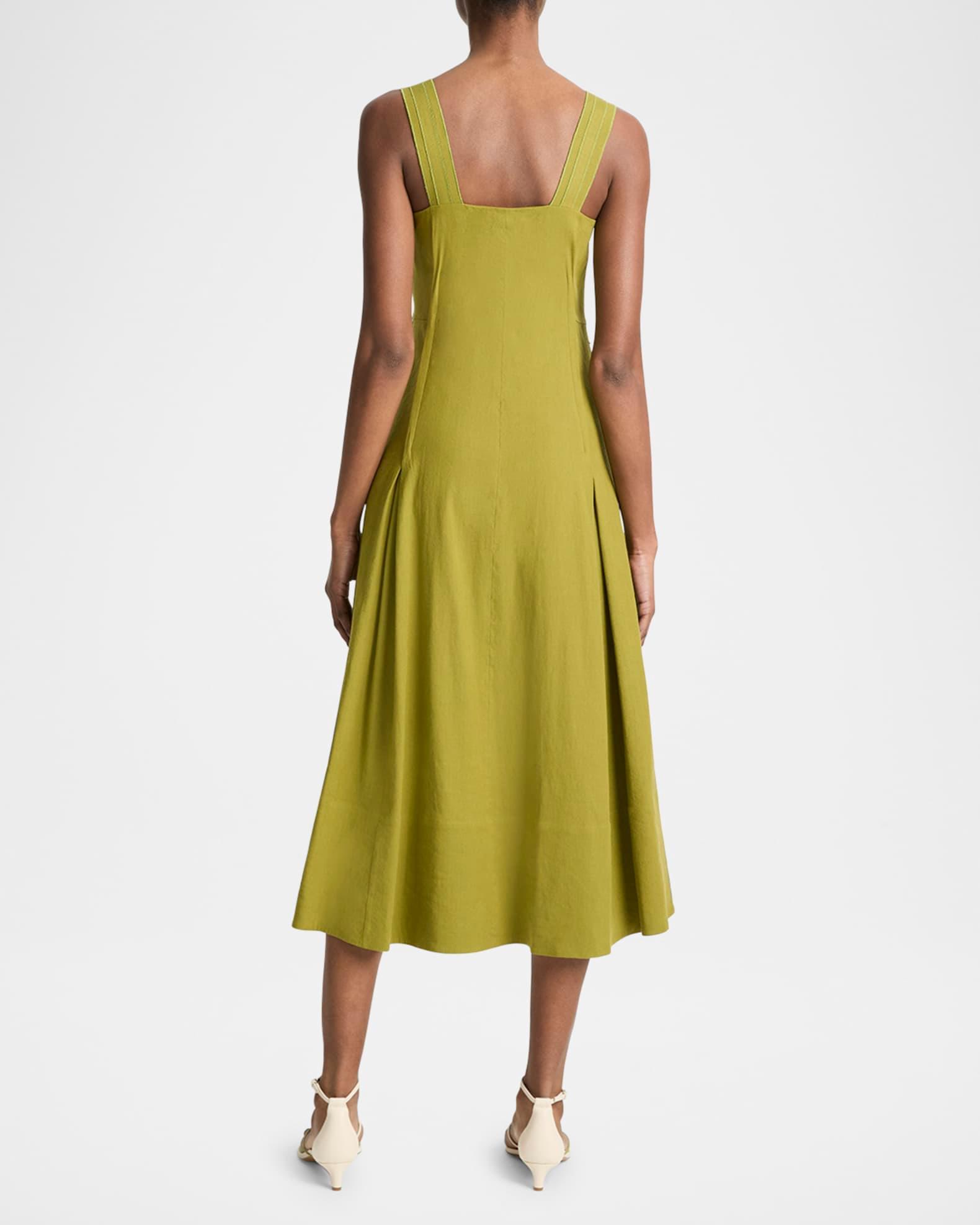Sleeveless Linen-Blend Cami Dress Product Image