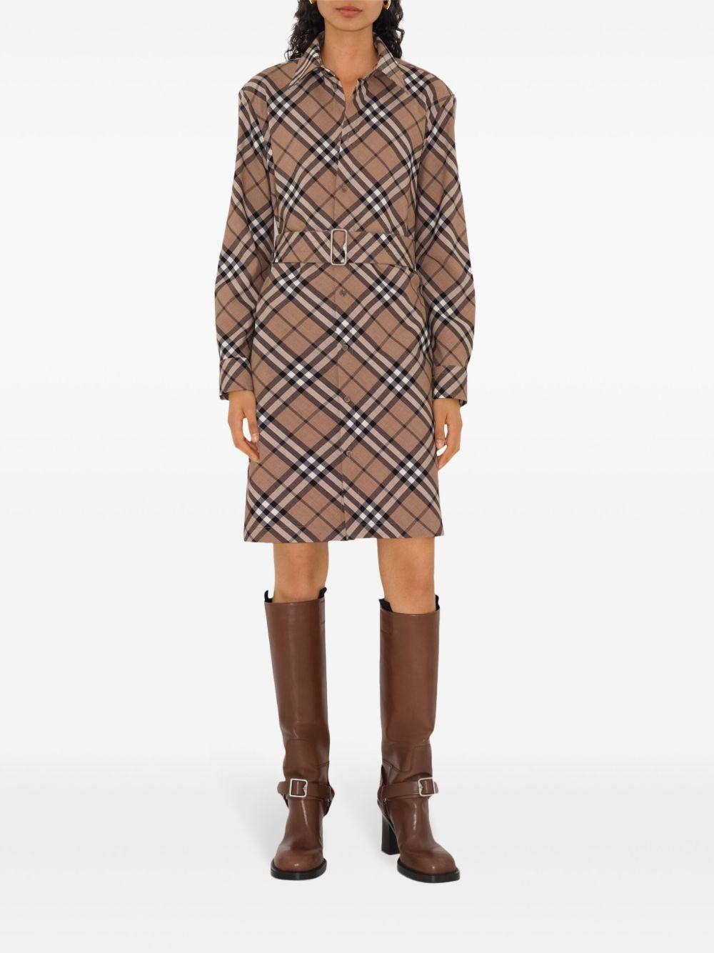 checked shirt dress Product Image