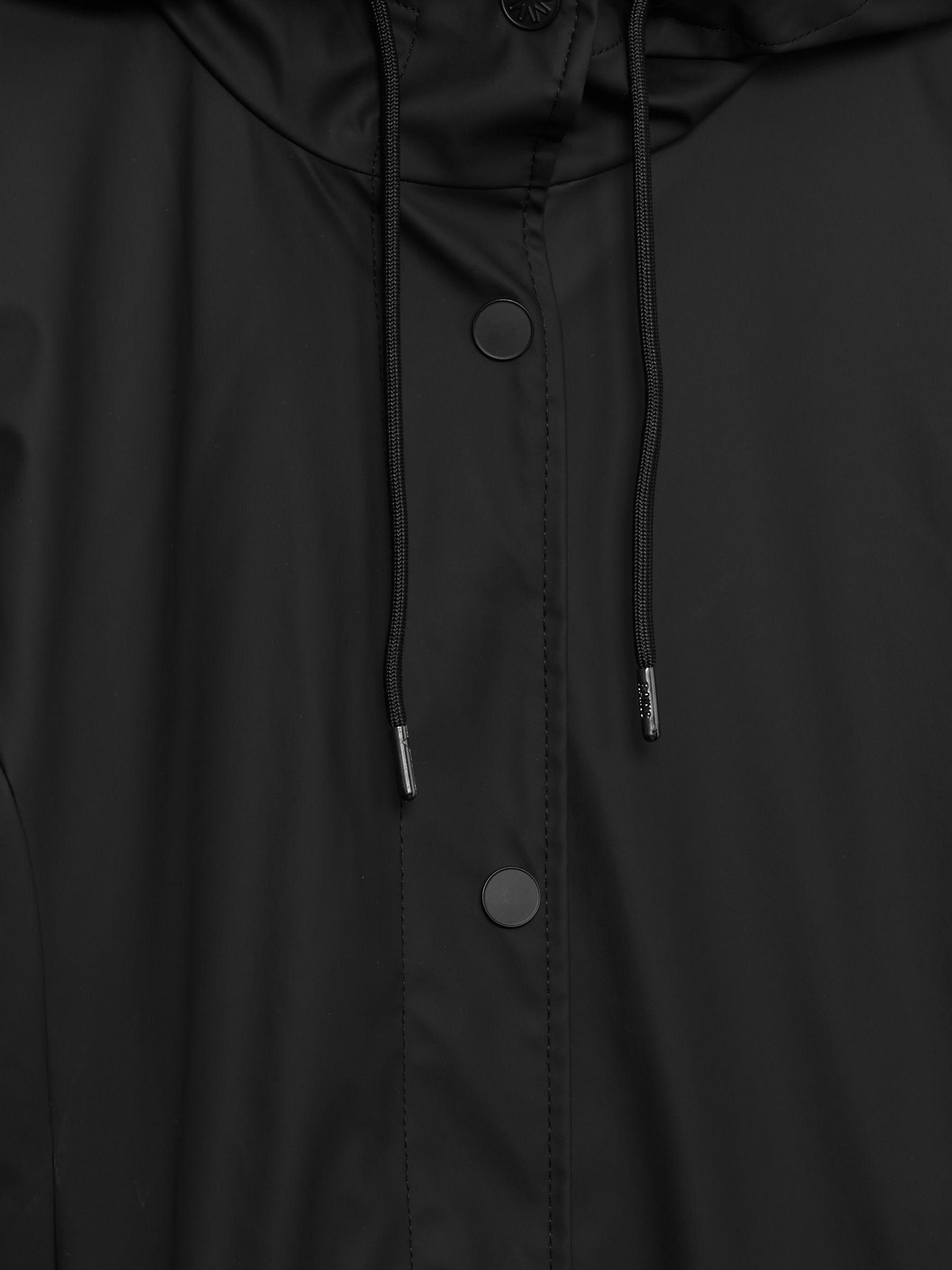 Rains Belted Black Raincoat in Black Product Image