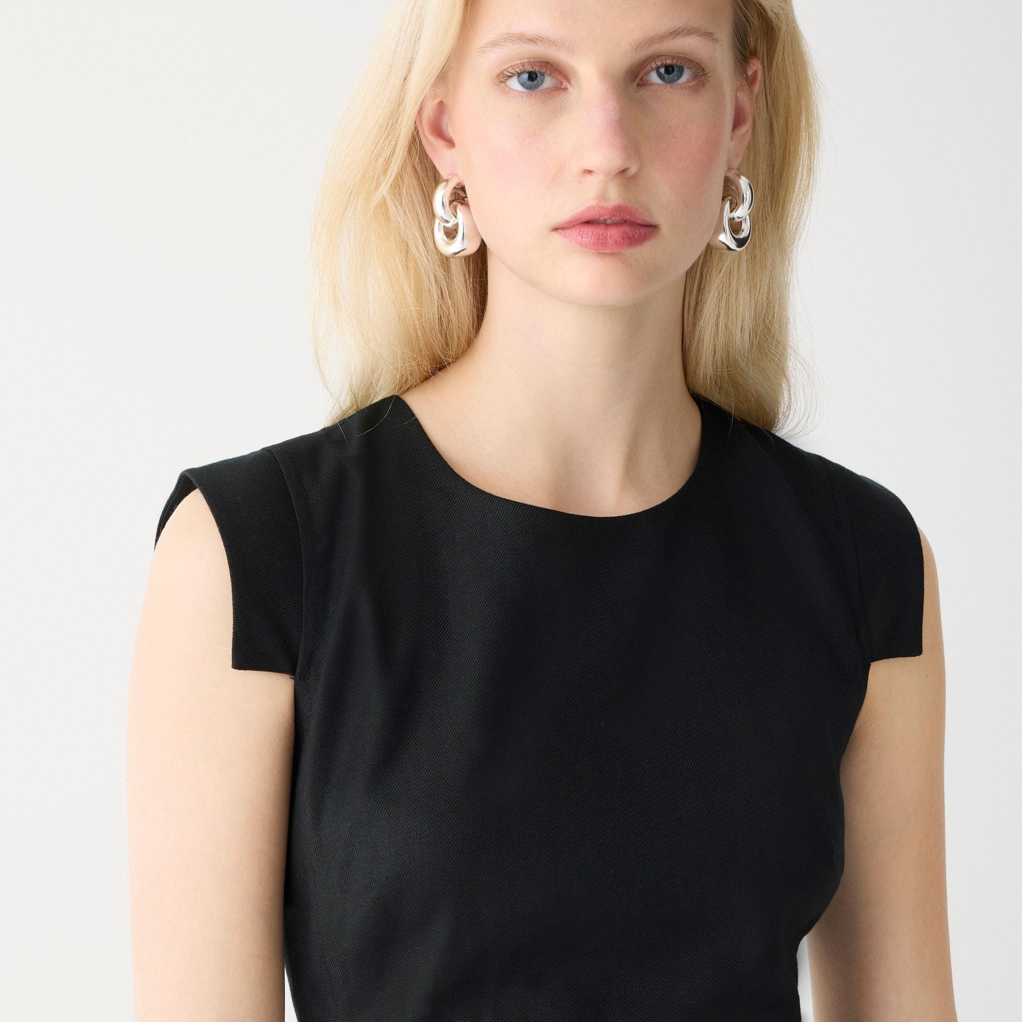 Resume dress in stretch linen blend Product Image