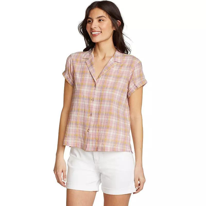 Womens Eddie Bauer Packable Camp Shirt White Product Image