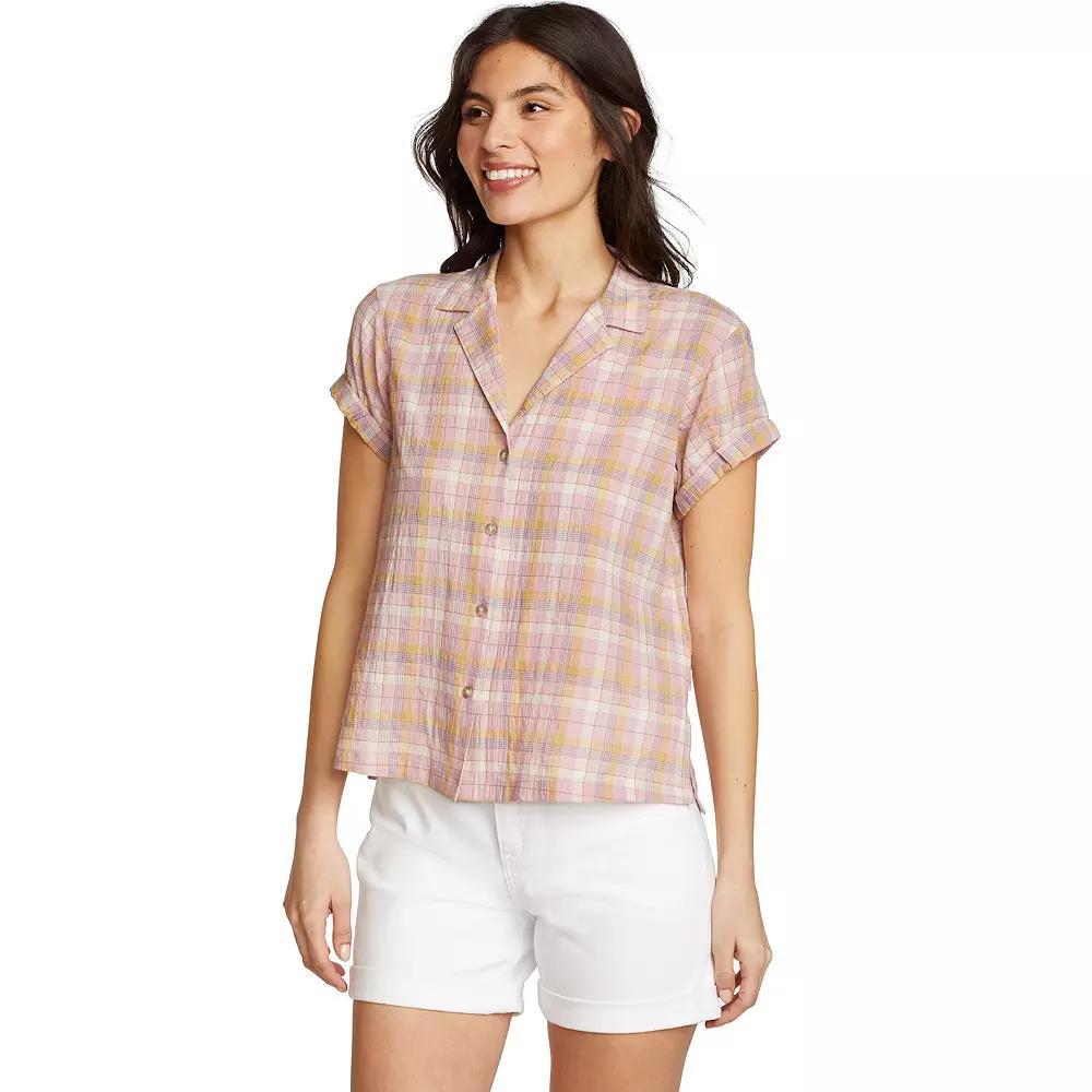 Womens Eddie Bauer Packable Camp Shirt White Product Image